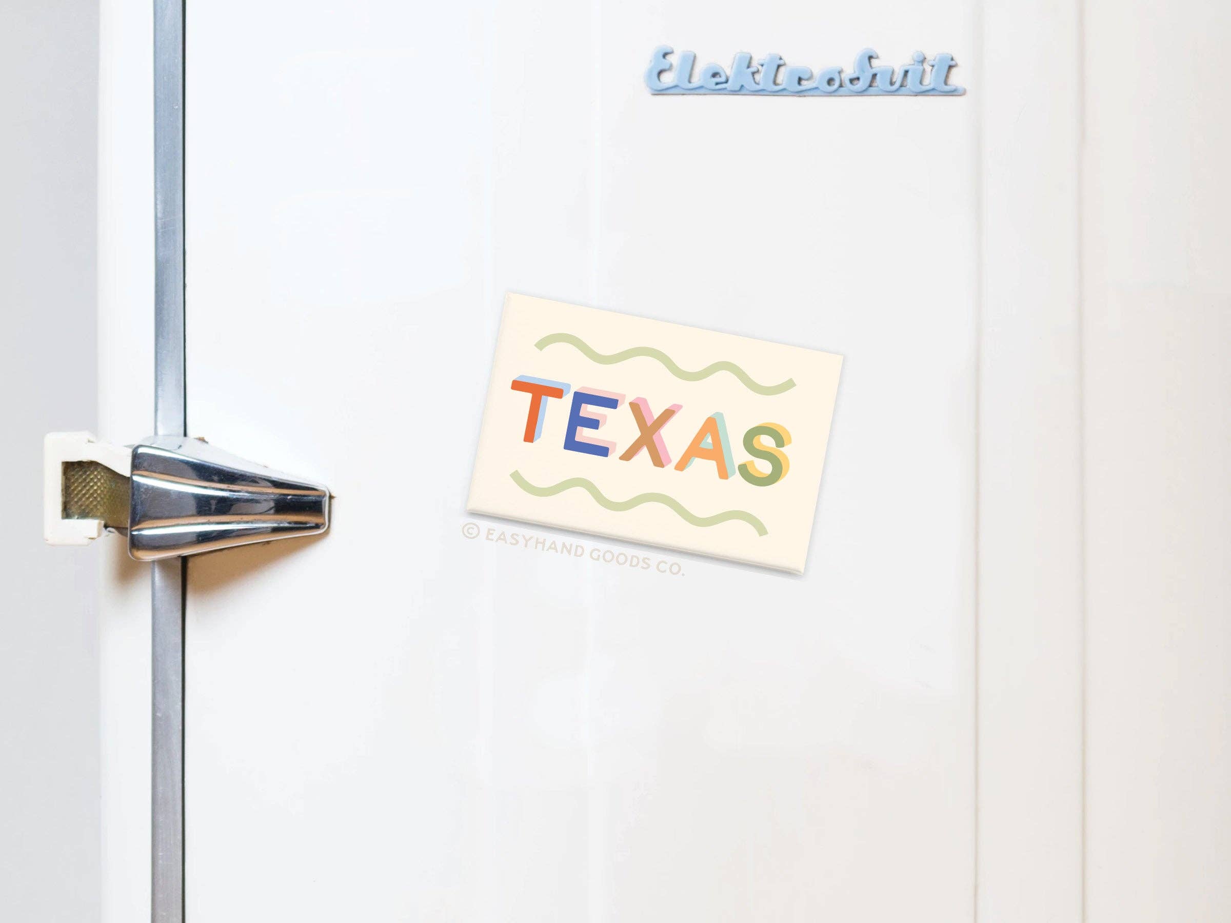 Funky Texas refrigerator magnet alternate view
