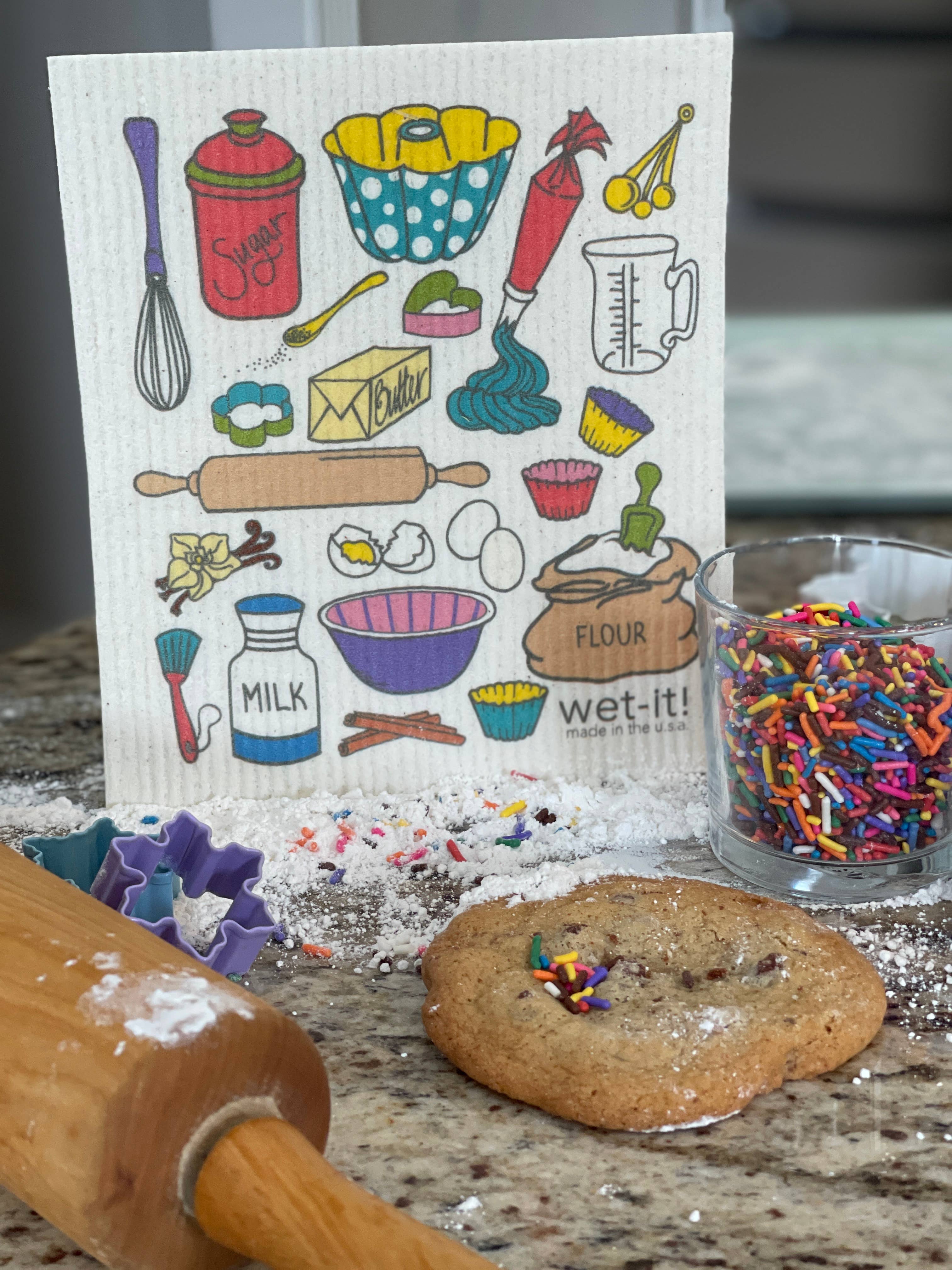 Baking Time Confetti Swedish Cloth