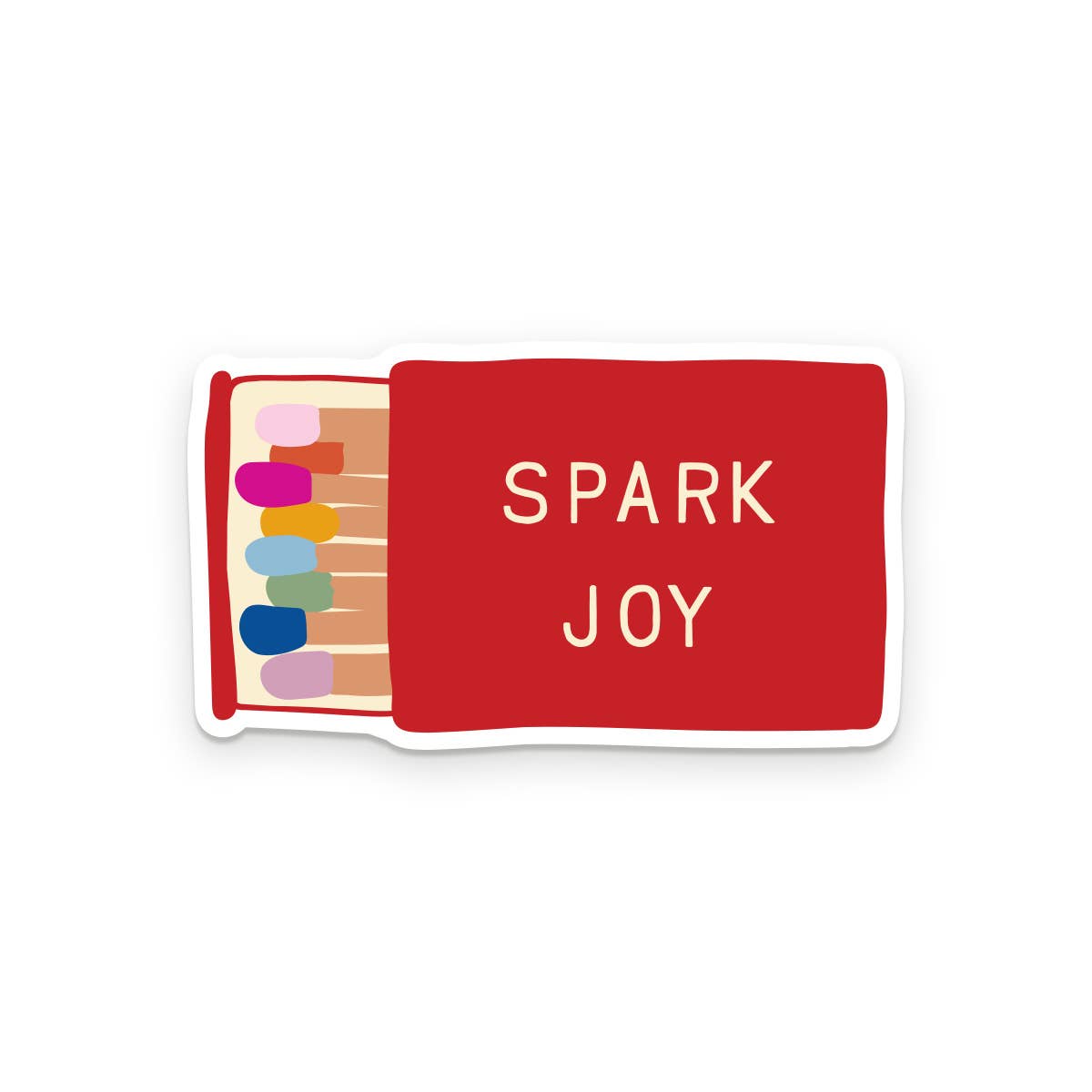 Spark Joy vinyl sticker with uplifting design