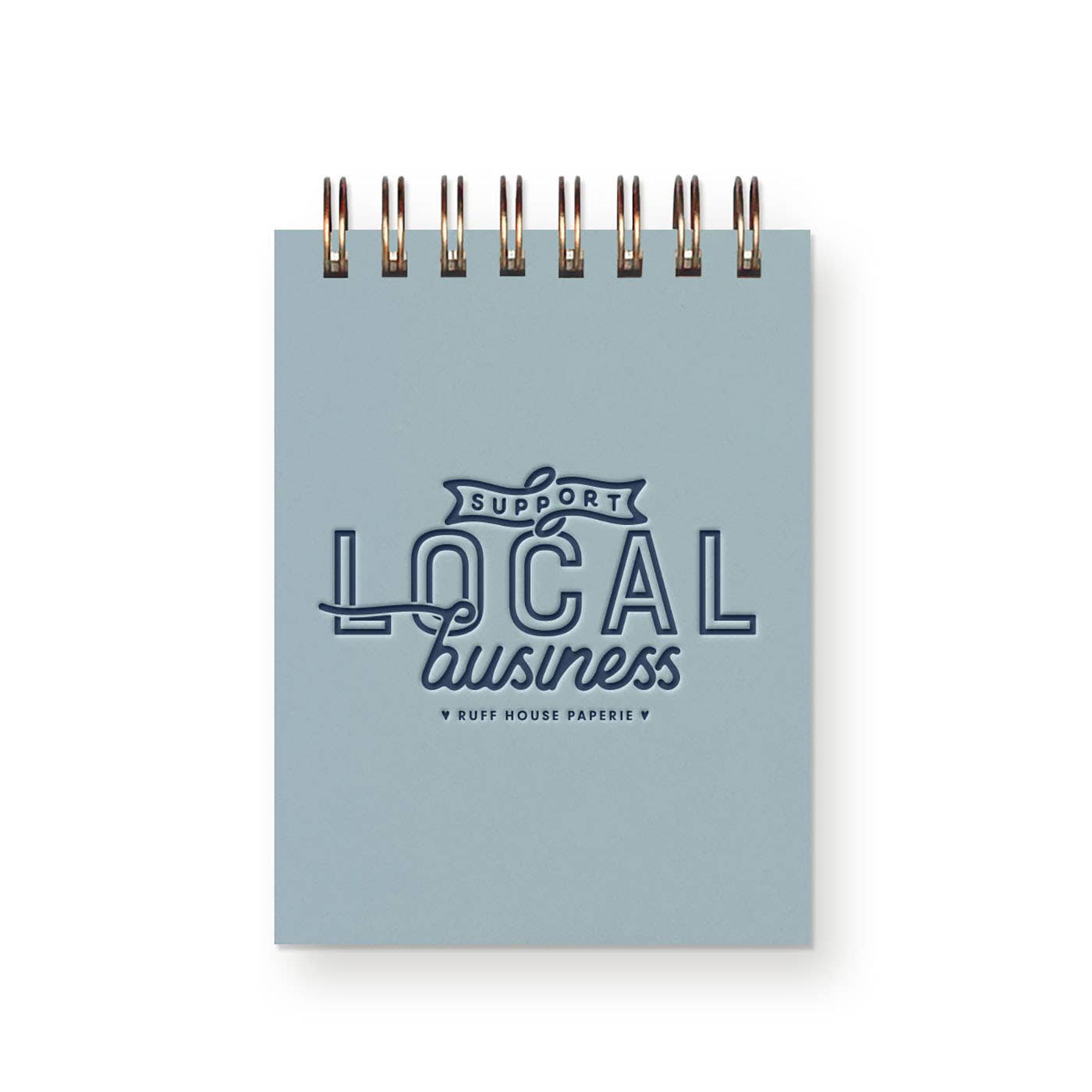 Custom Support Local Business mini jotter notebook with cover art