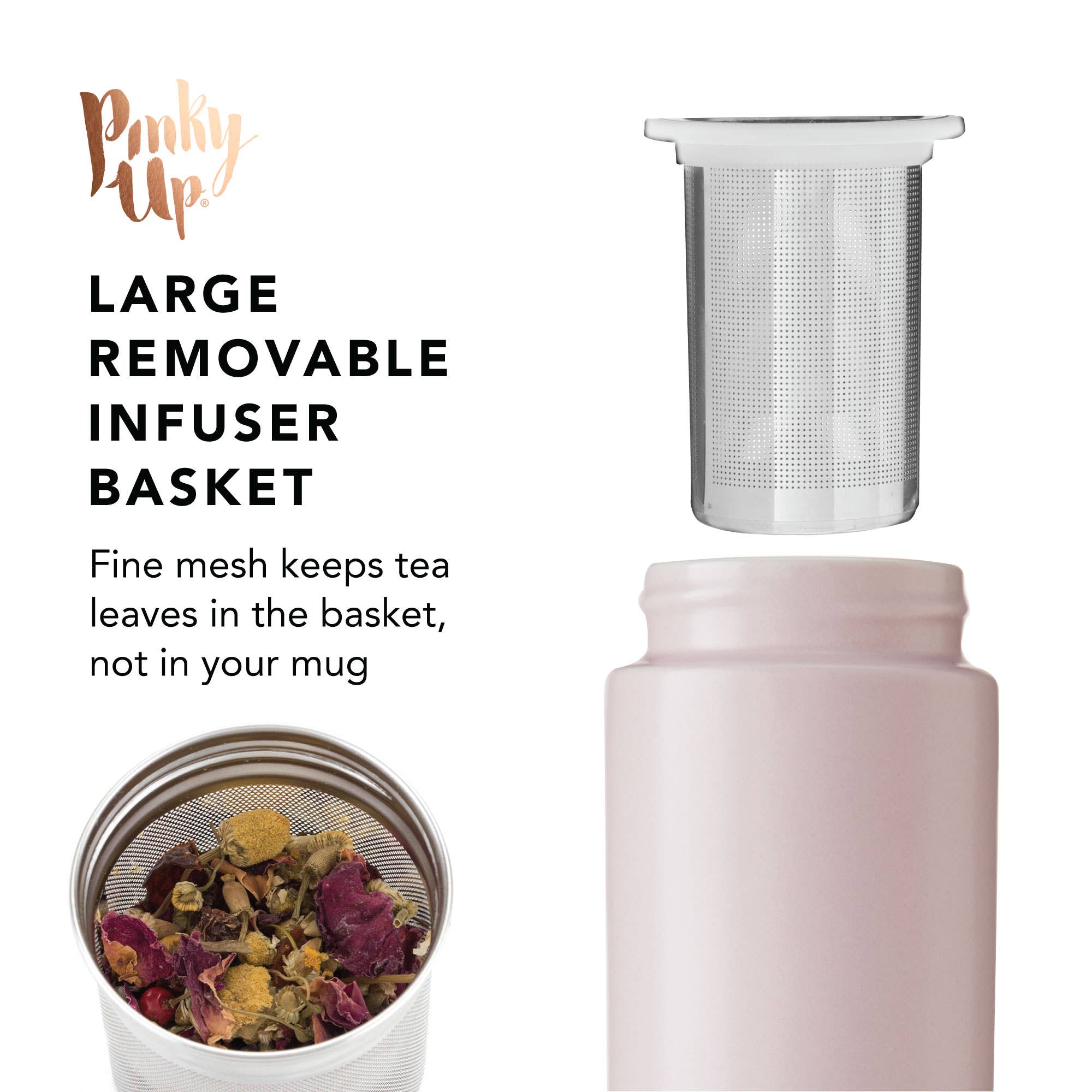 Tatyana Ceramic Travel Mug in Lavender side view
