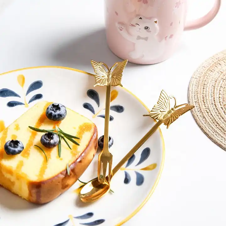 Butterfly spoon in black color for tea or dessert