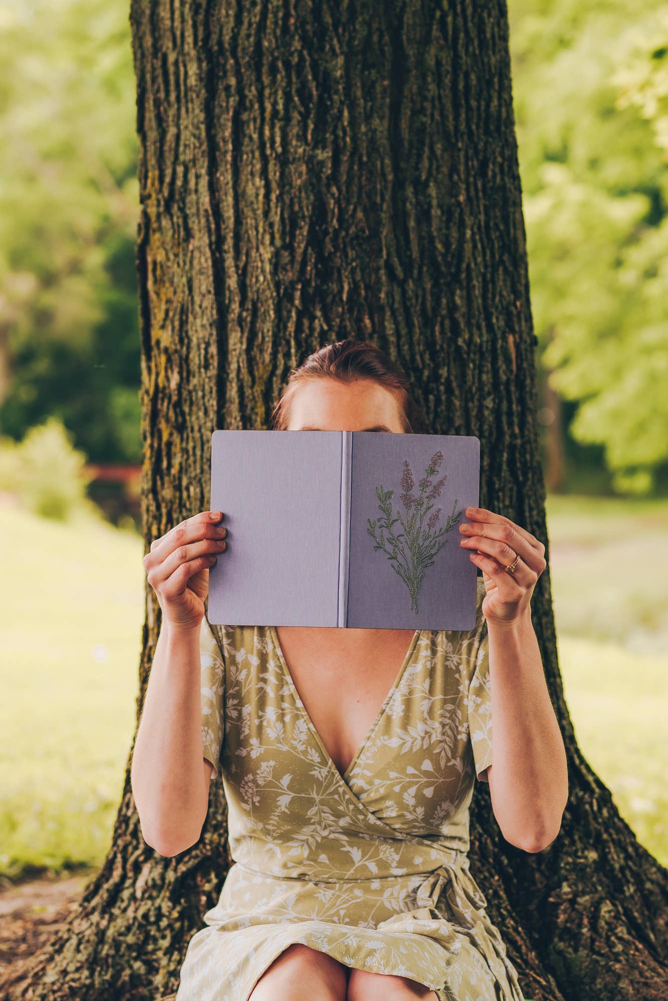 Lavender Bunch Vegan Embroidered Journal