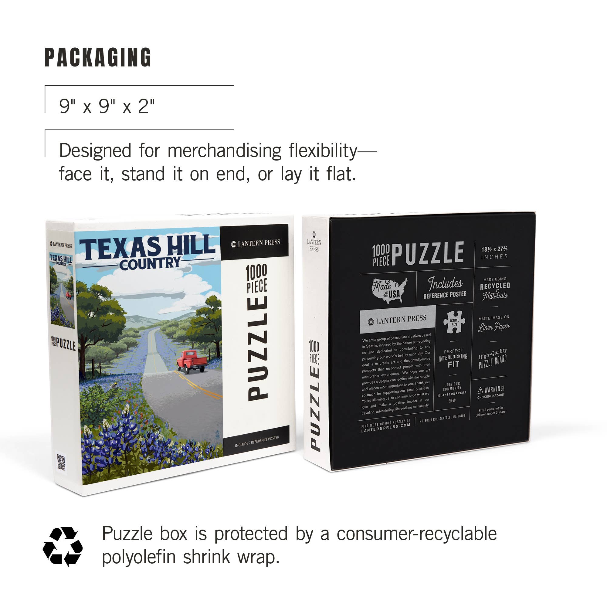 1000 PIECE PUZZLE Texas Hill Country, Texas, Bluebonnets