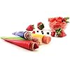 Silicone Ice Pop Maker in use with fruit filling