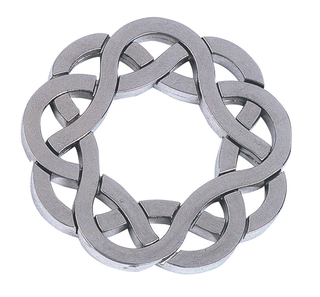 Hanayama Cast Coaster Level 4 metal brain teaser puzzle