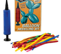 Balloon Animal Kit contents and instructions