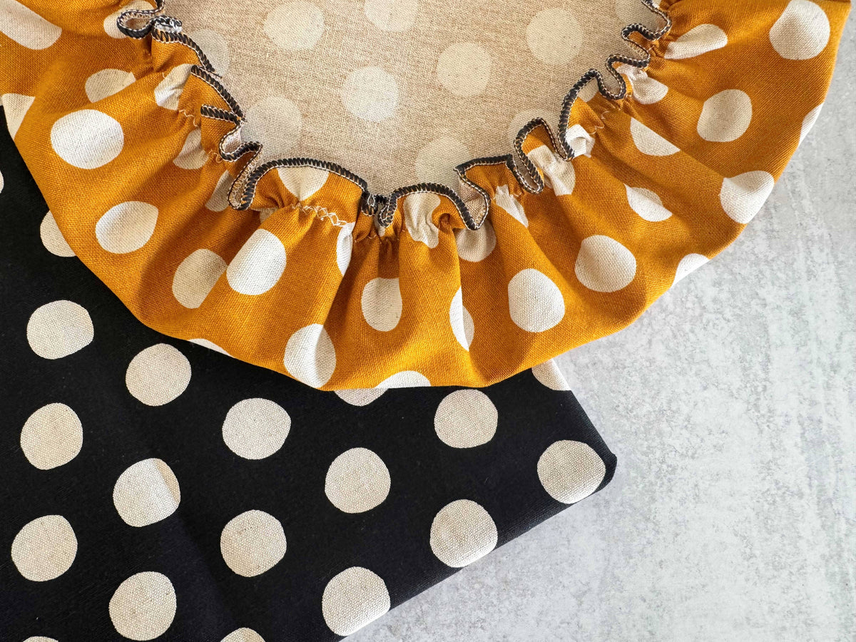 Bread Makers Set- Bowl Cover and Bread Bag- Polka Dot