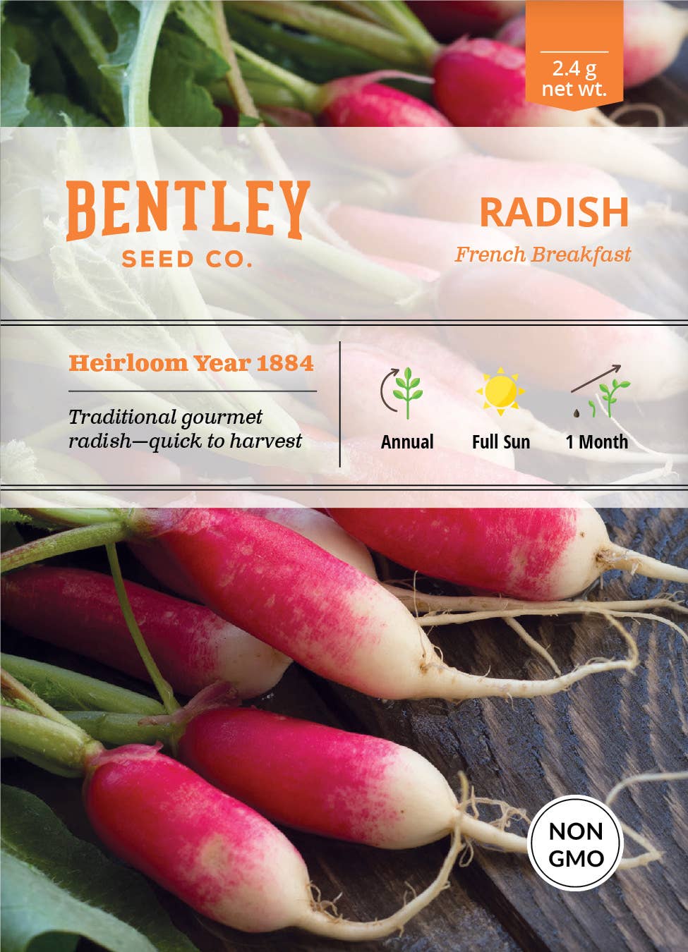 Brim Seed Co. French Breakfast Radish seed packet