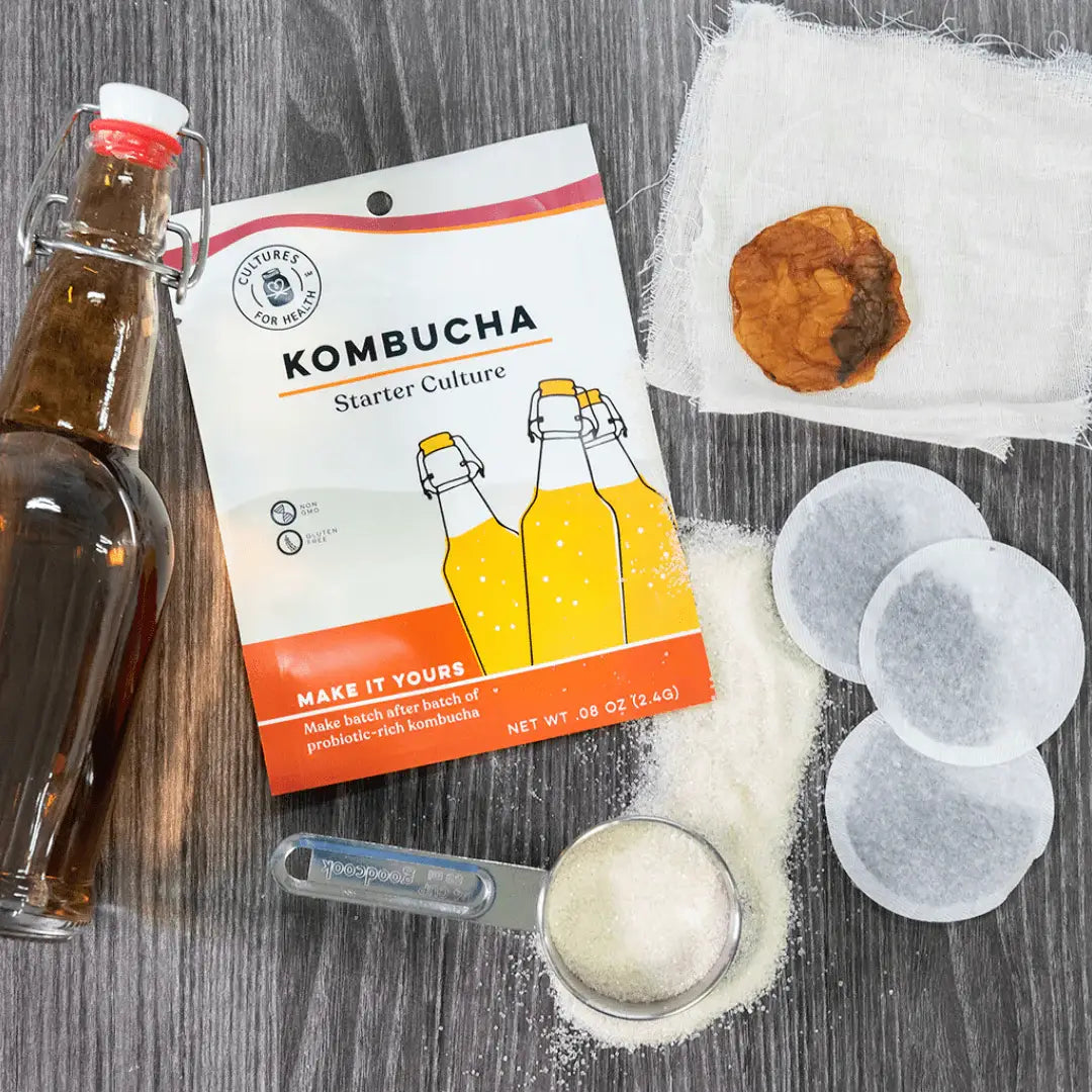 Kombucha starter culture package back label