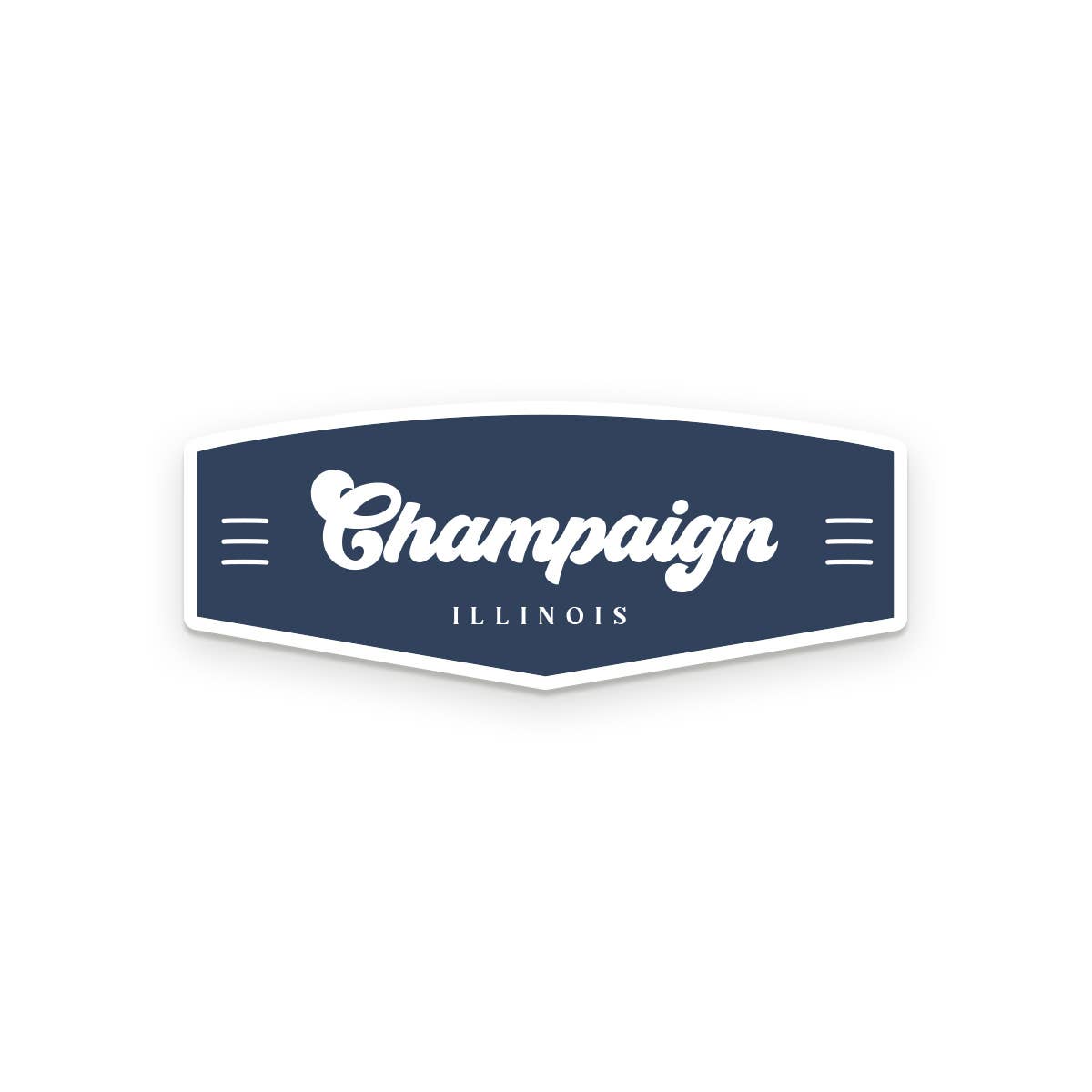 Custom City Retro Sticker with vintage-style lettering
