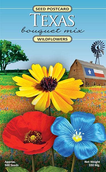 Texas Bouquet wildflower seed packet mix