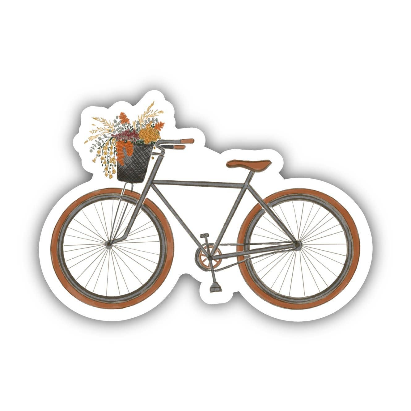 Bicycle Fall sticker with autumn theme