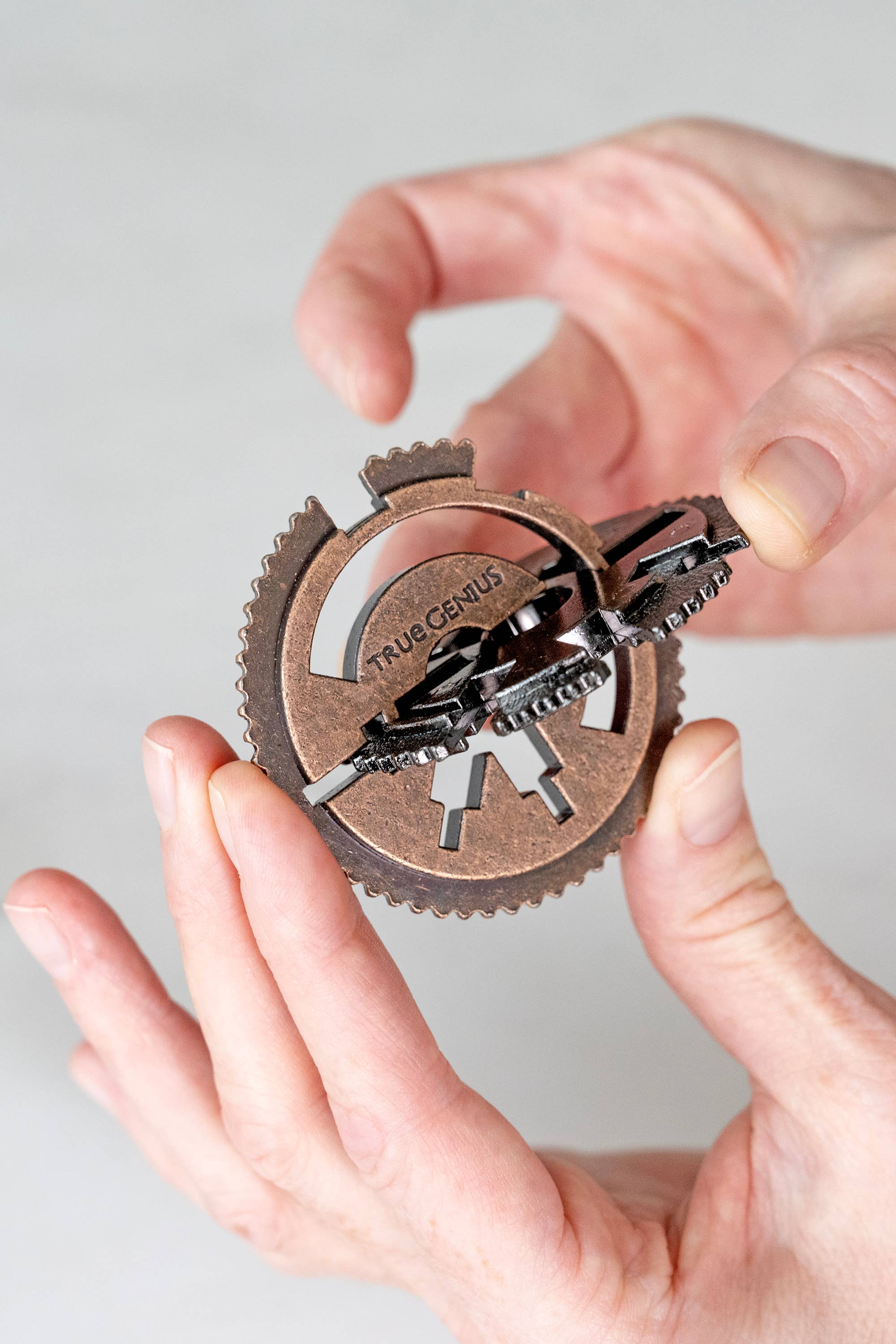 Roman Water Clock Brainteaser disassembled pieces