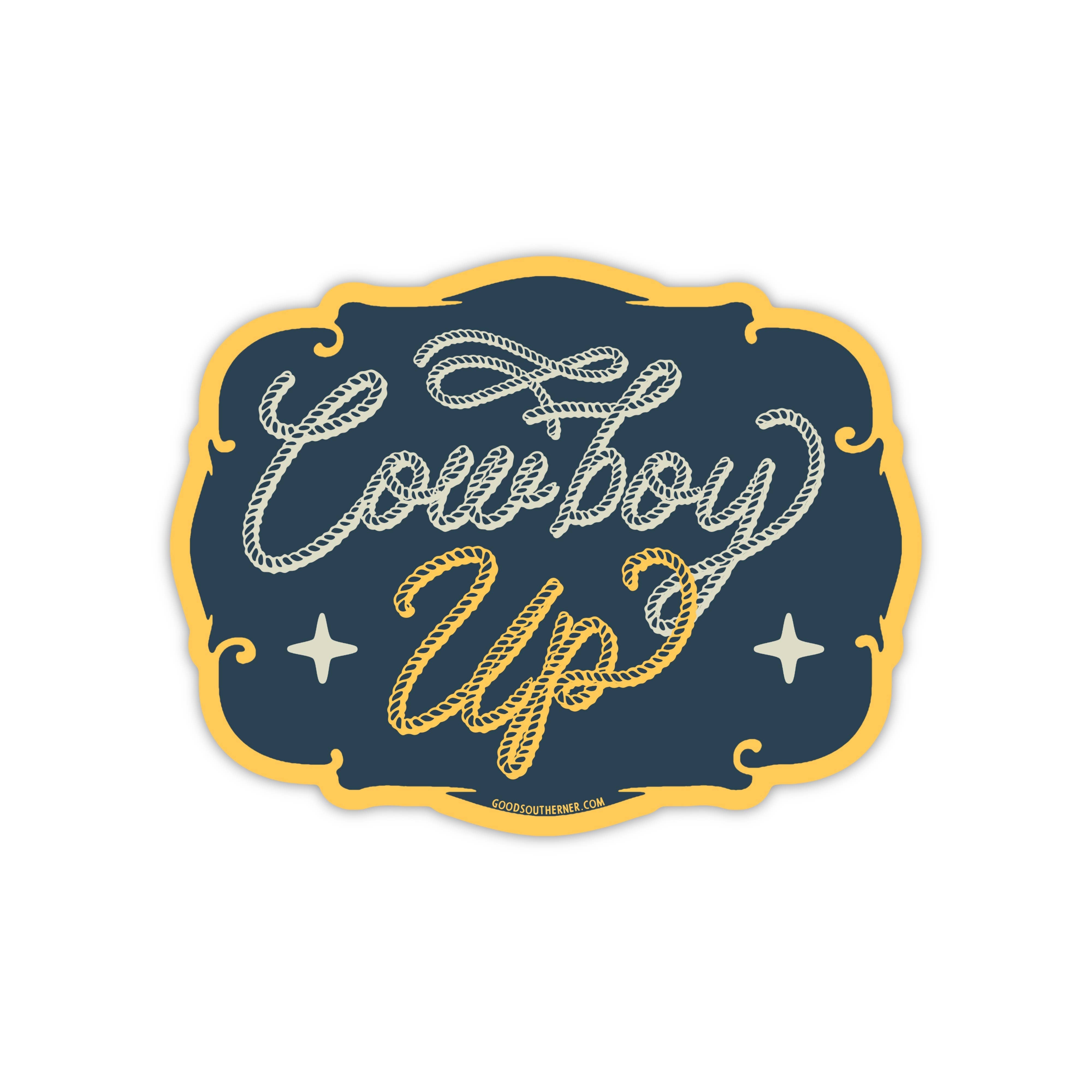 Cowboy Up decorative vinyl sticker