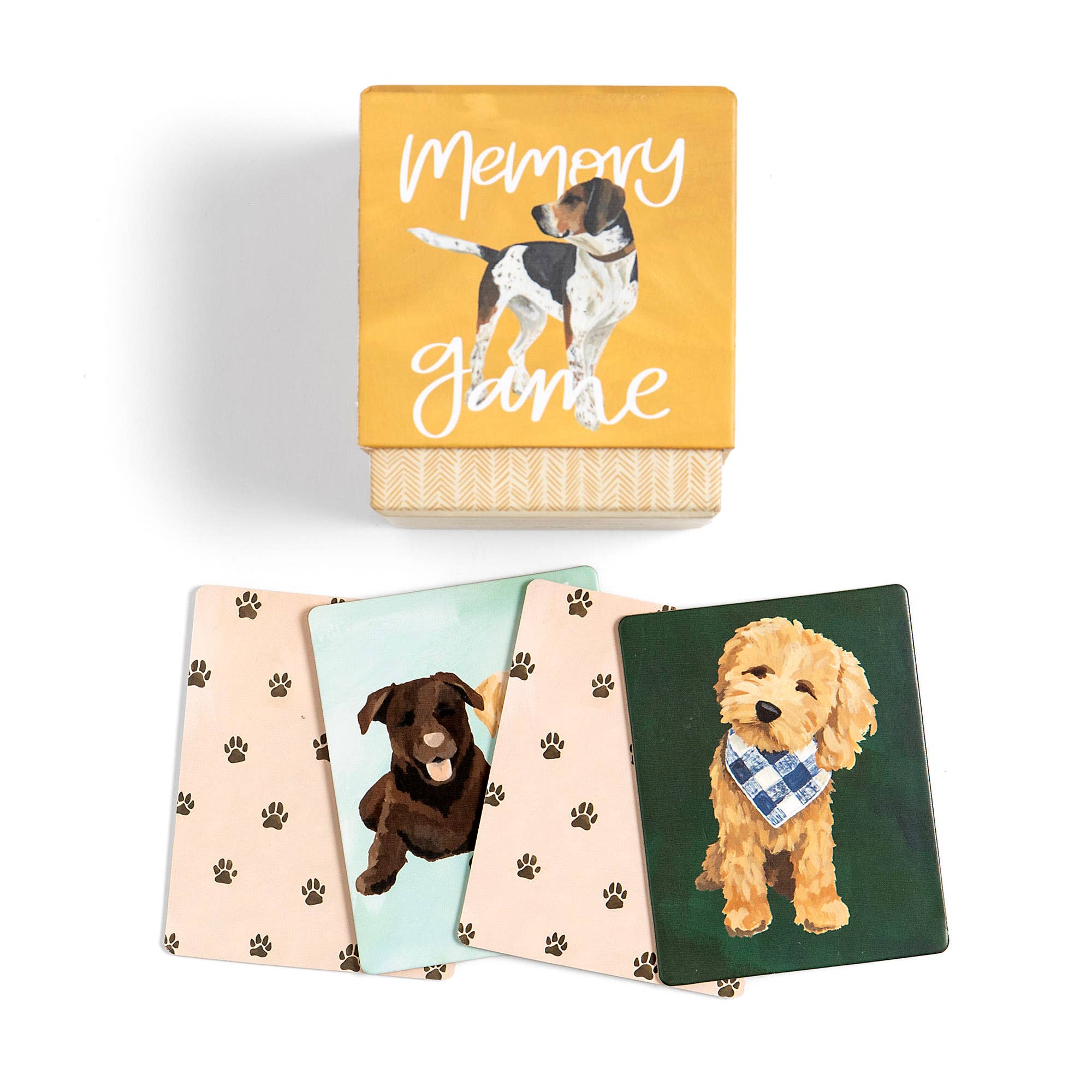 Pups Memory Game cards with puppy artwork displayed