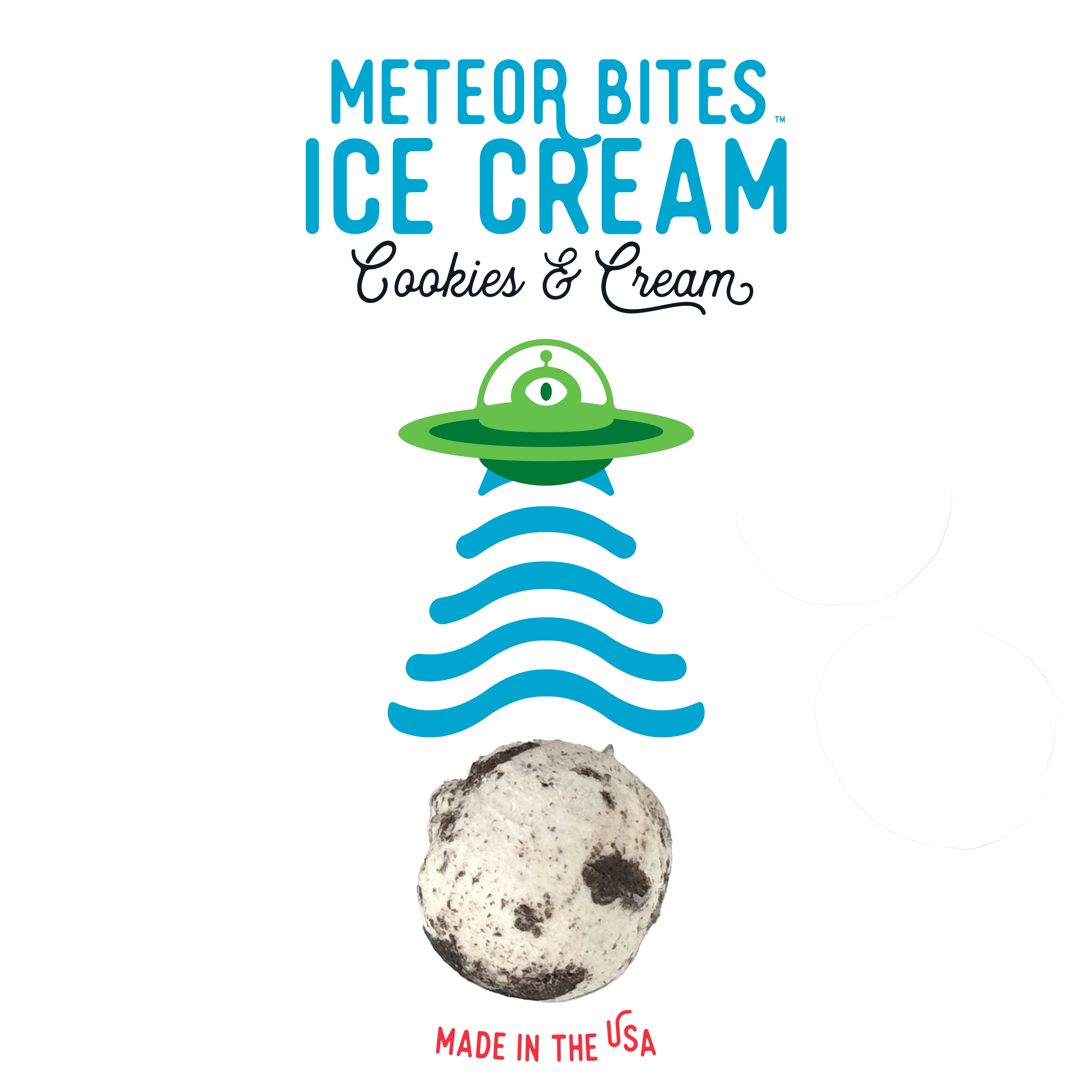 Meteor Bites Cookies and Cream freeze dried ice cream package