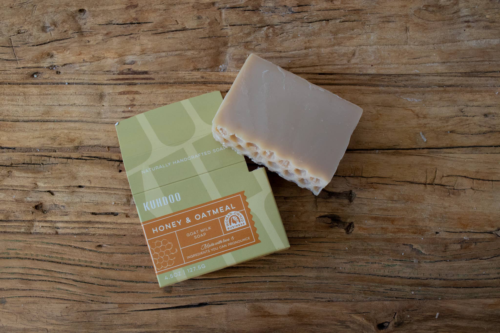 Honey and Oatmeal Bar Soap side view