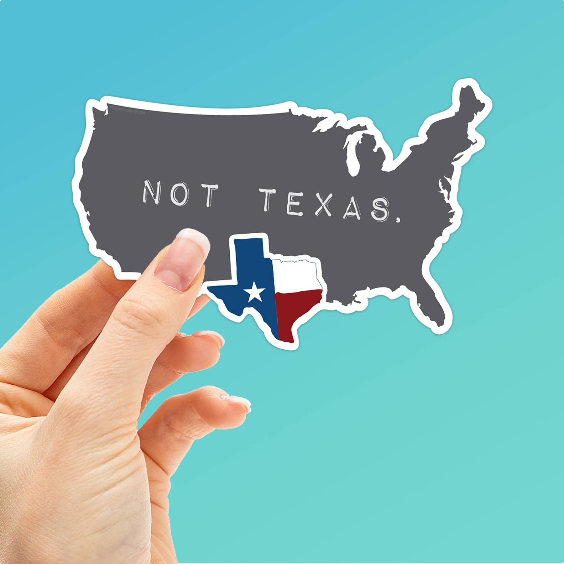 Texas, Not Texas Sticker, Funny TX Decal