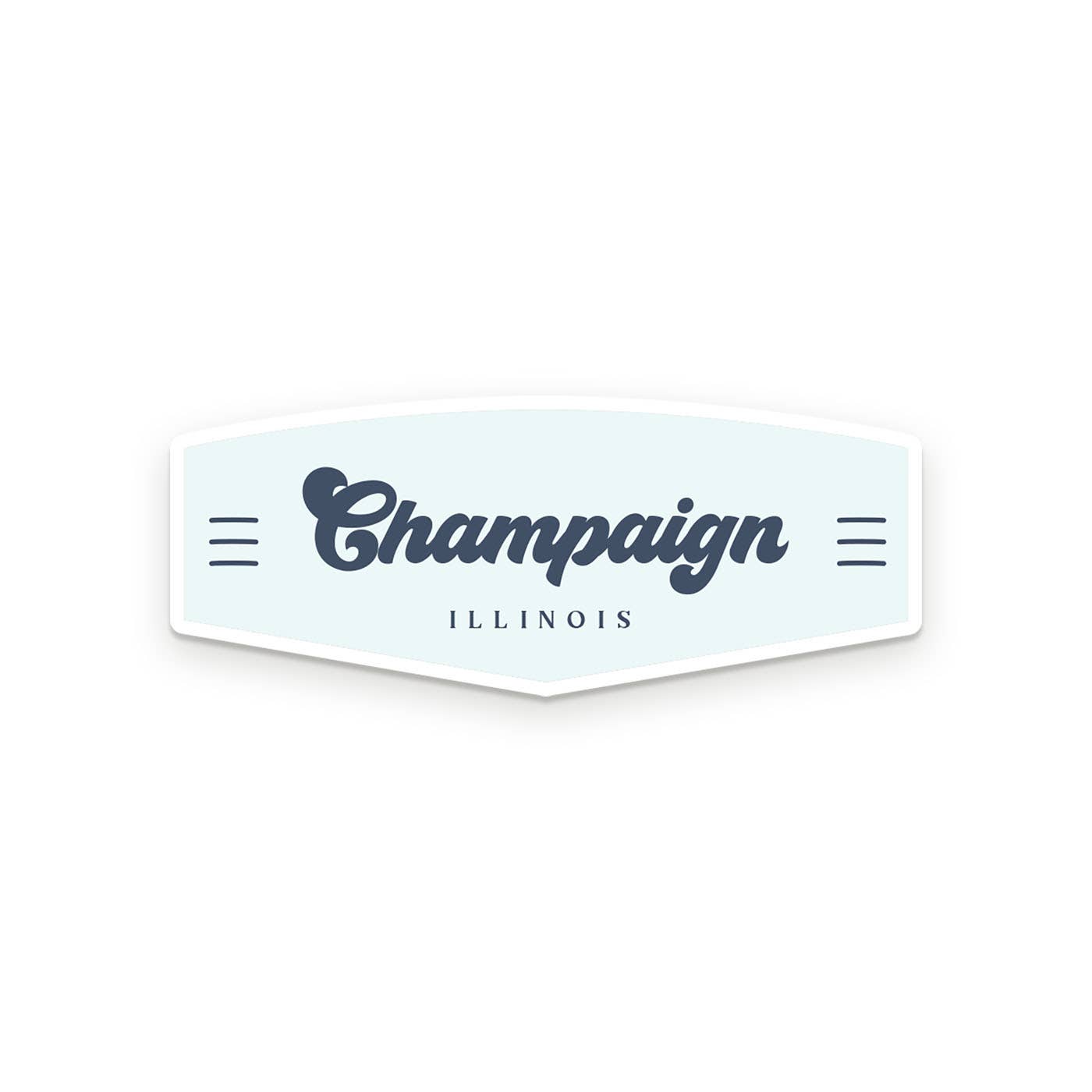 Custom City Retro Sticker bold retro font detail