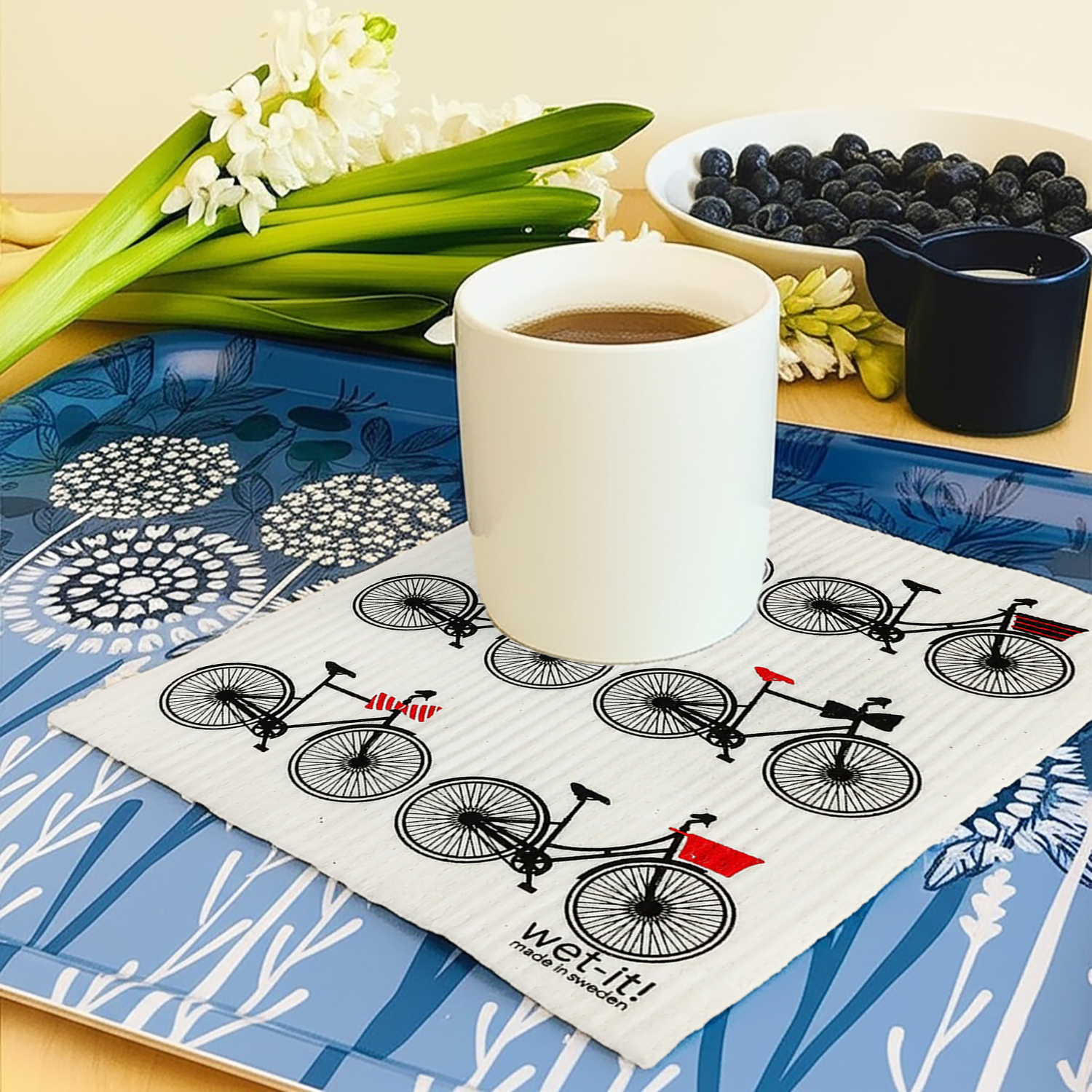 Bikes Swedish Cloth absorbent kitchen cloth alternate view