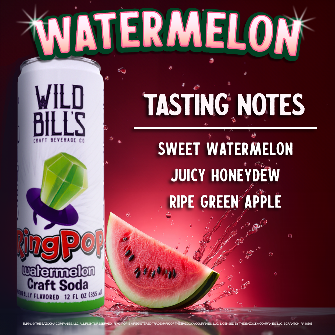 Ring Pop Soda Watermelon Pure Cane Sugar