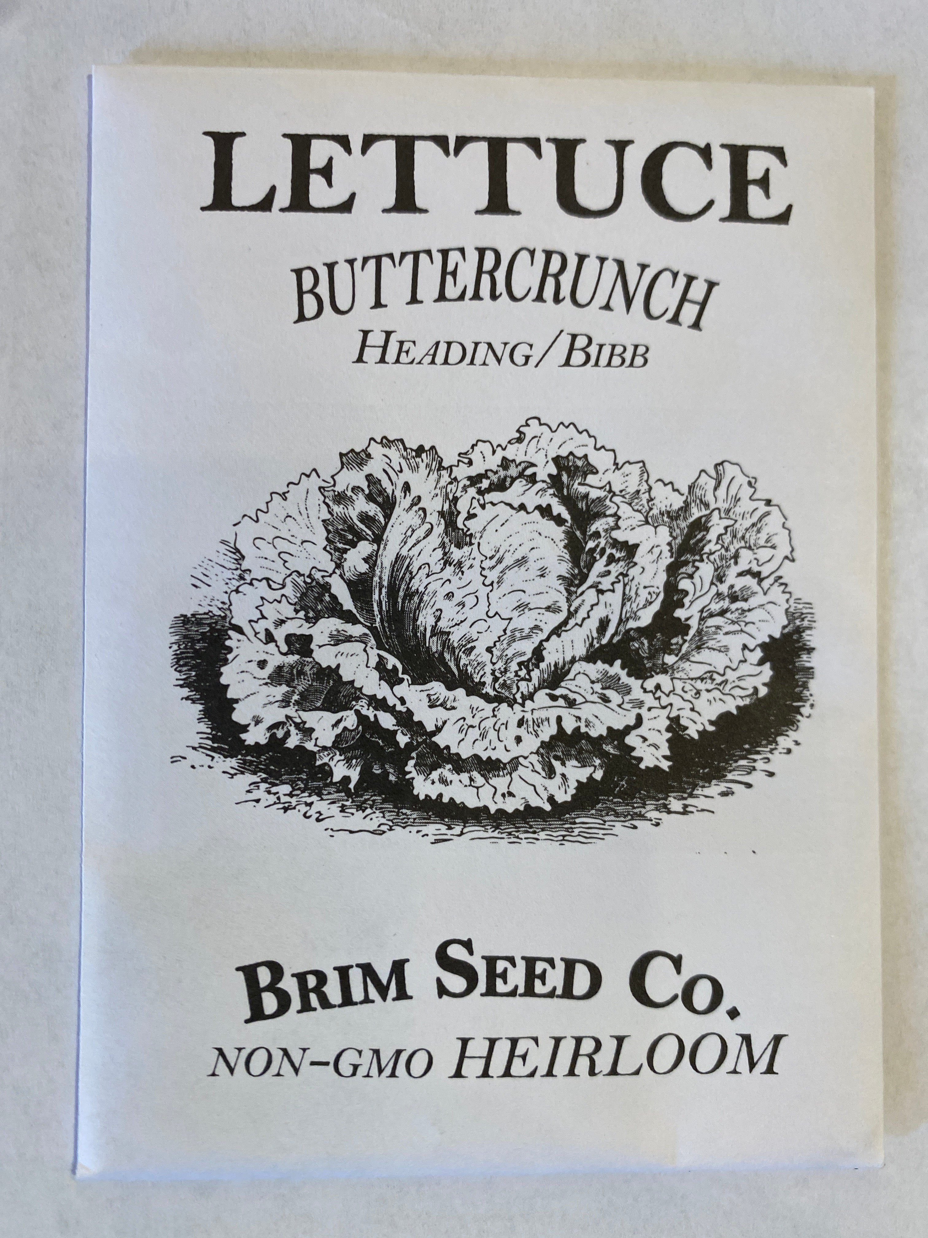 Brim Seed Co. Buttercrunch lettuce seed packet