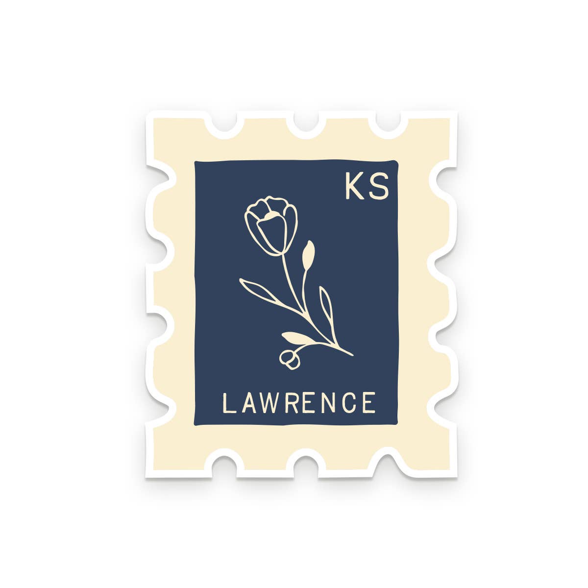 Waco TX stamp sticker displayed flat