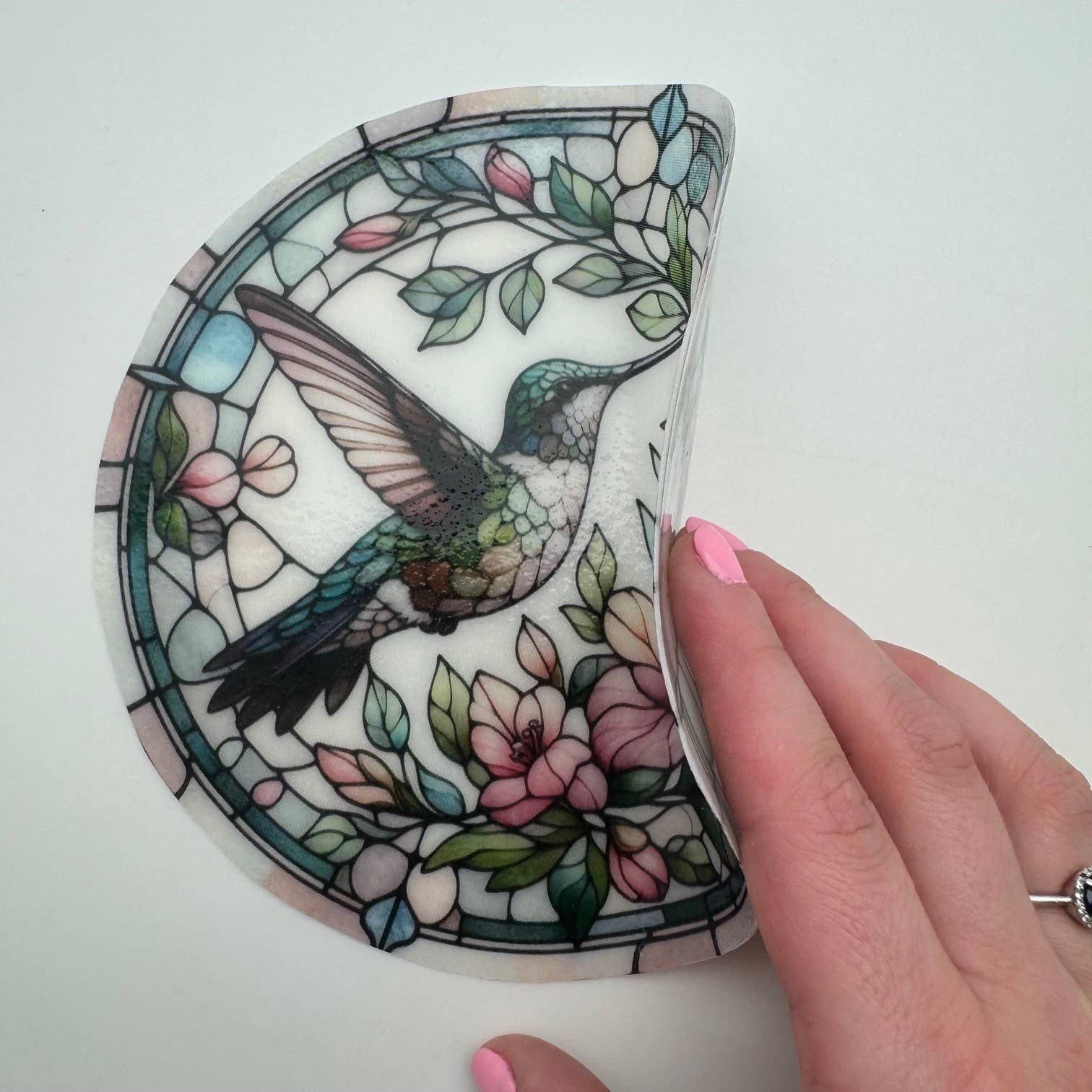 Hummingbird-Stained Glass