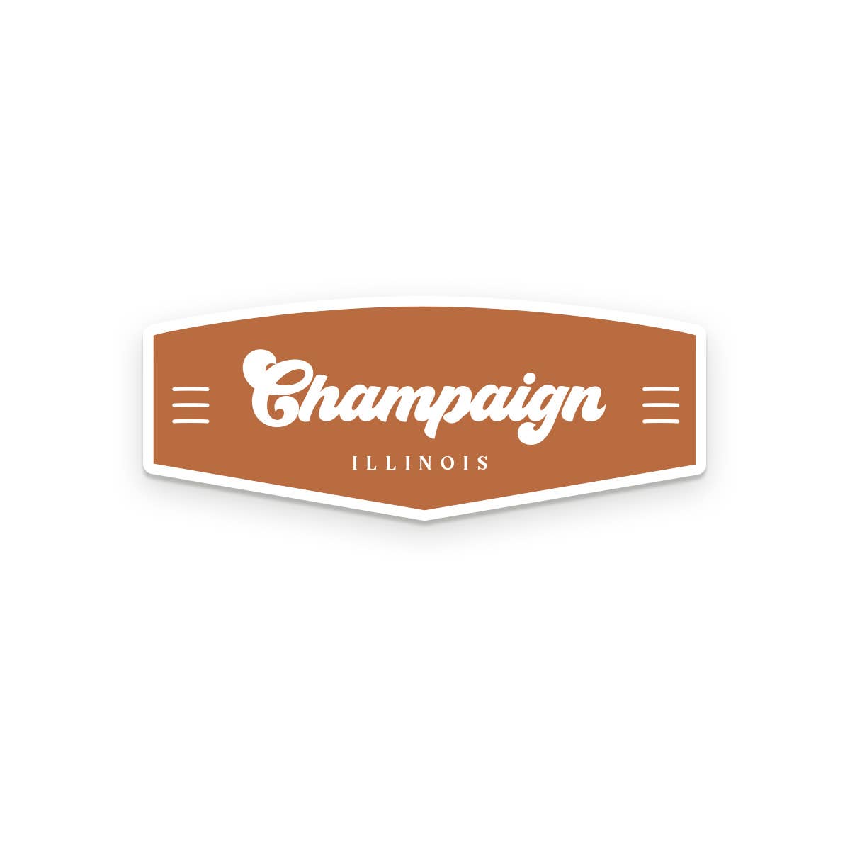 Custom City Retro Sticker color and style option