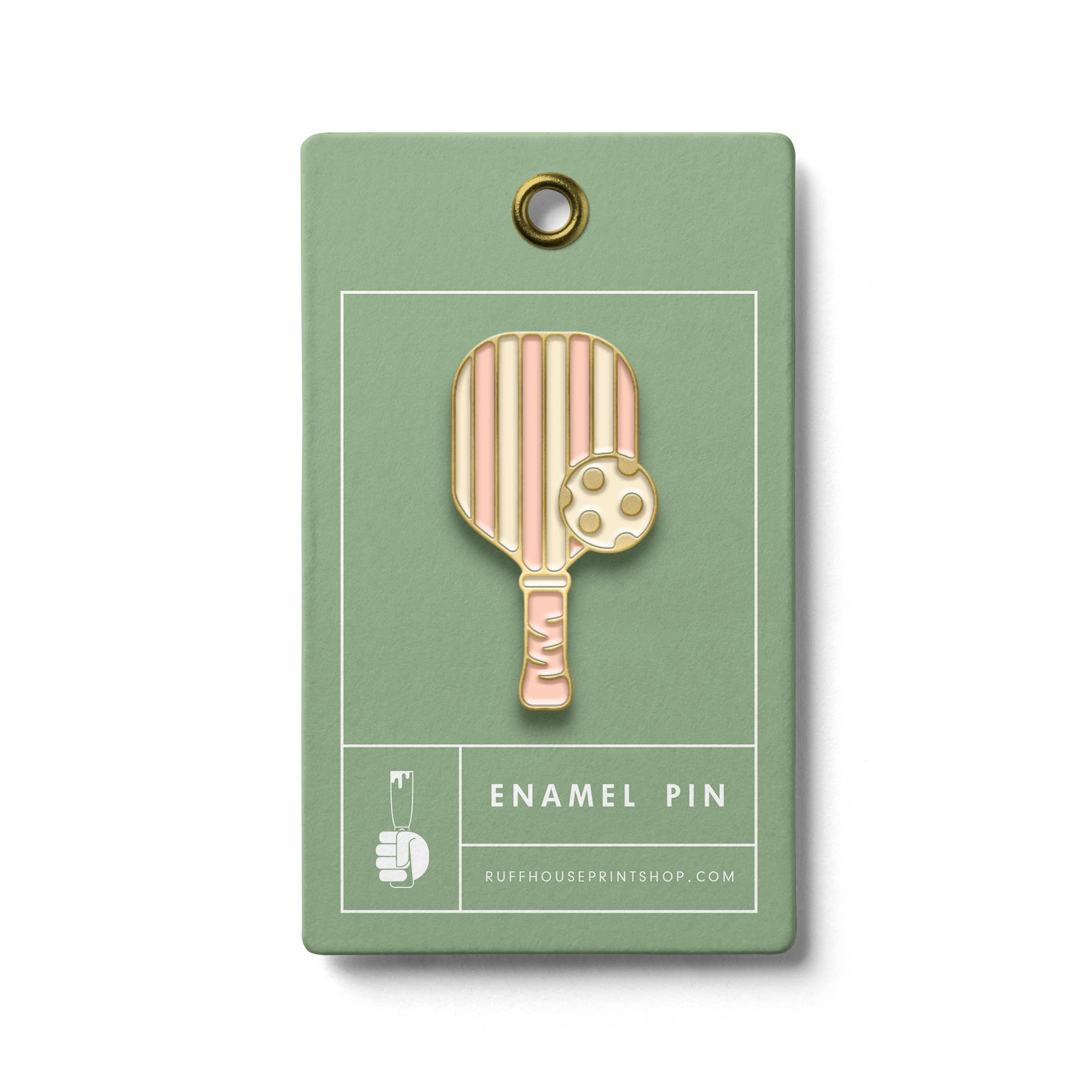Pickleball Paddle enamel pin with paddle design