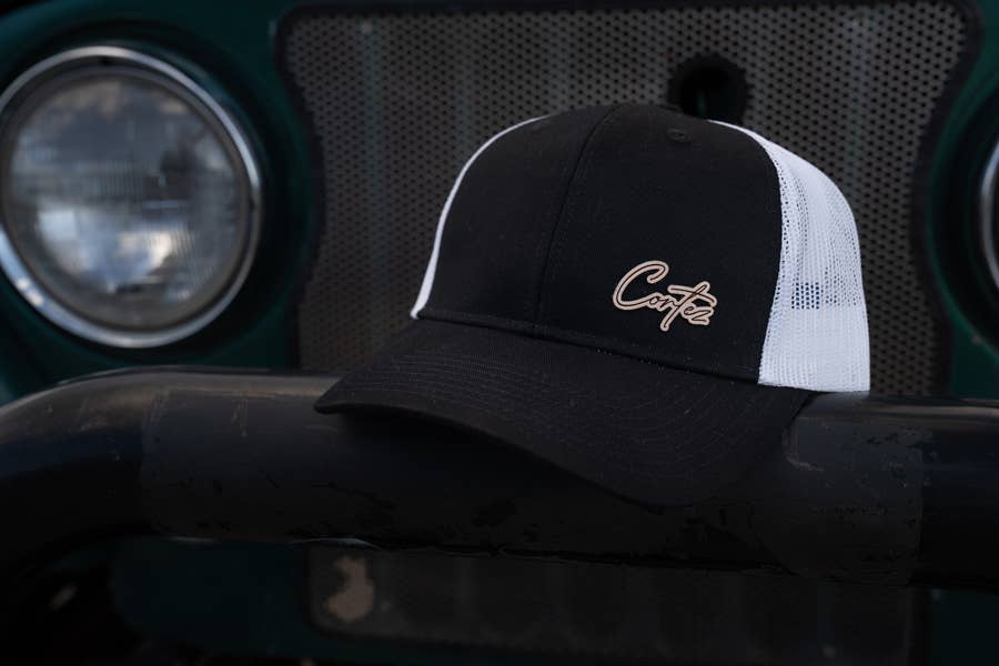 Simply Montana customizable leather patch hat back view