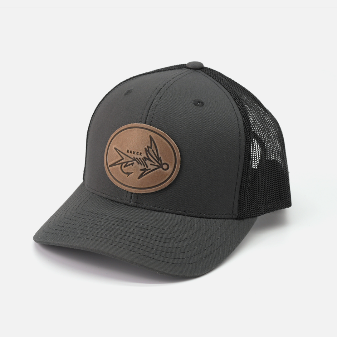 Range Fly Icon trucker cap snapback closure detail