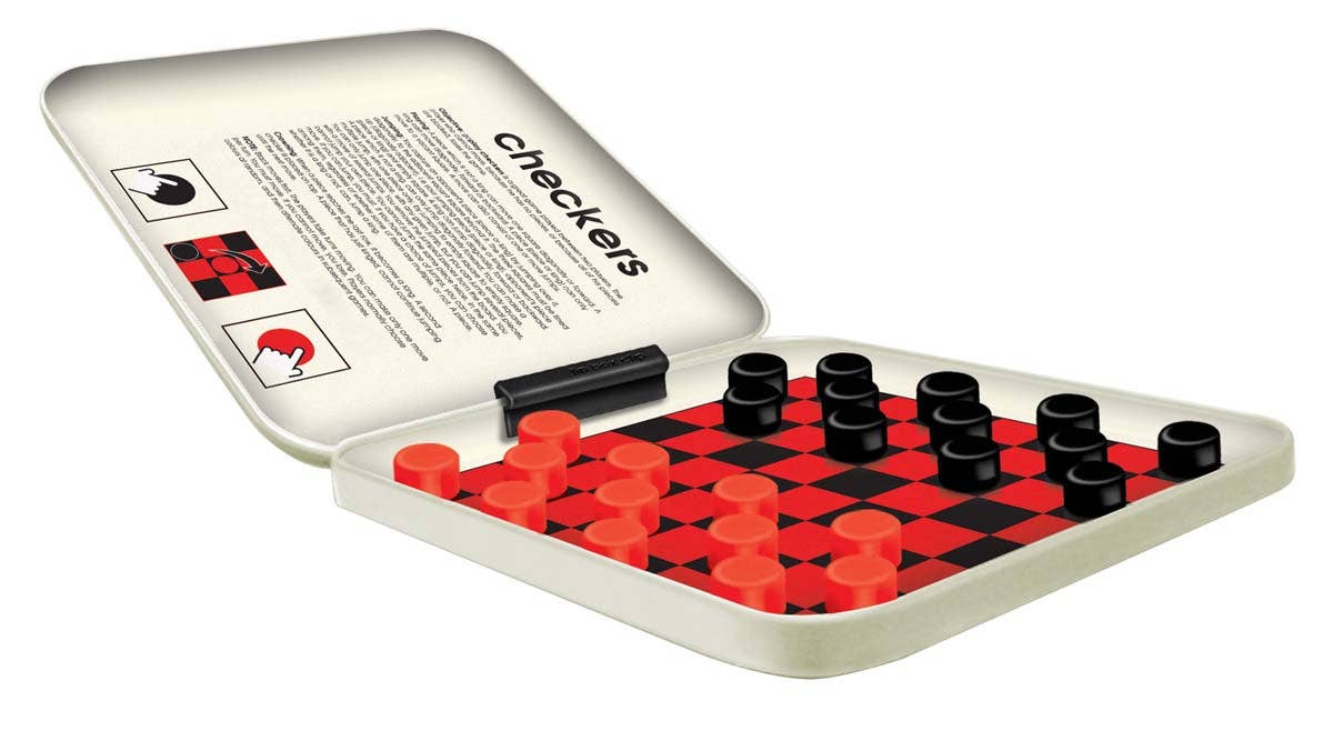 On the Way Games Magnetic Checkers, Travel Game