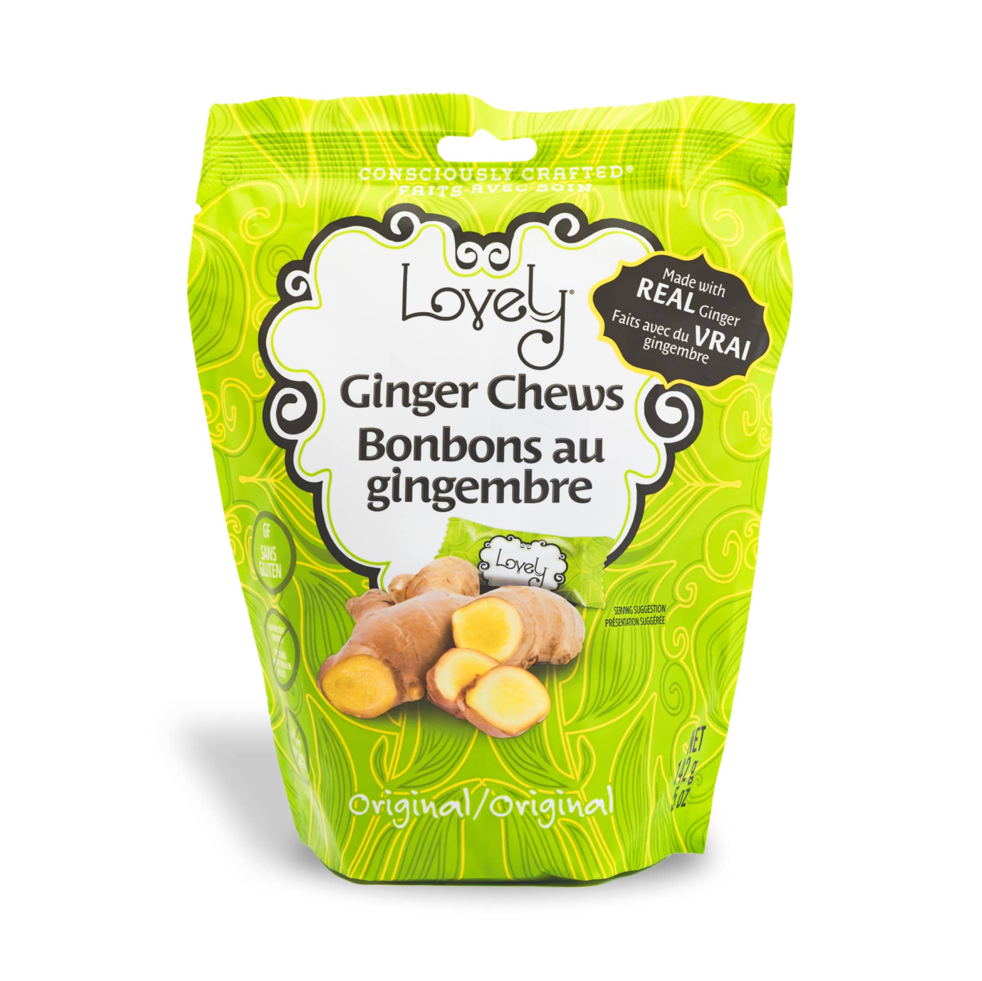Original Ginger Chews Candy - Gluten Free, Vegan, Non-GMO