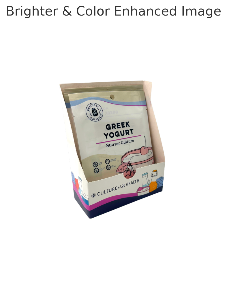 Greek Yogurt Starter Culture packet back with instructions