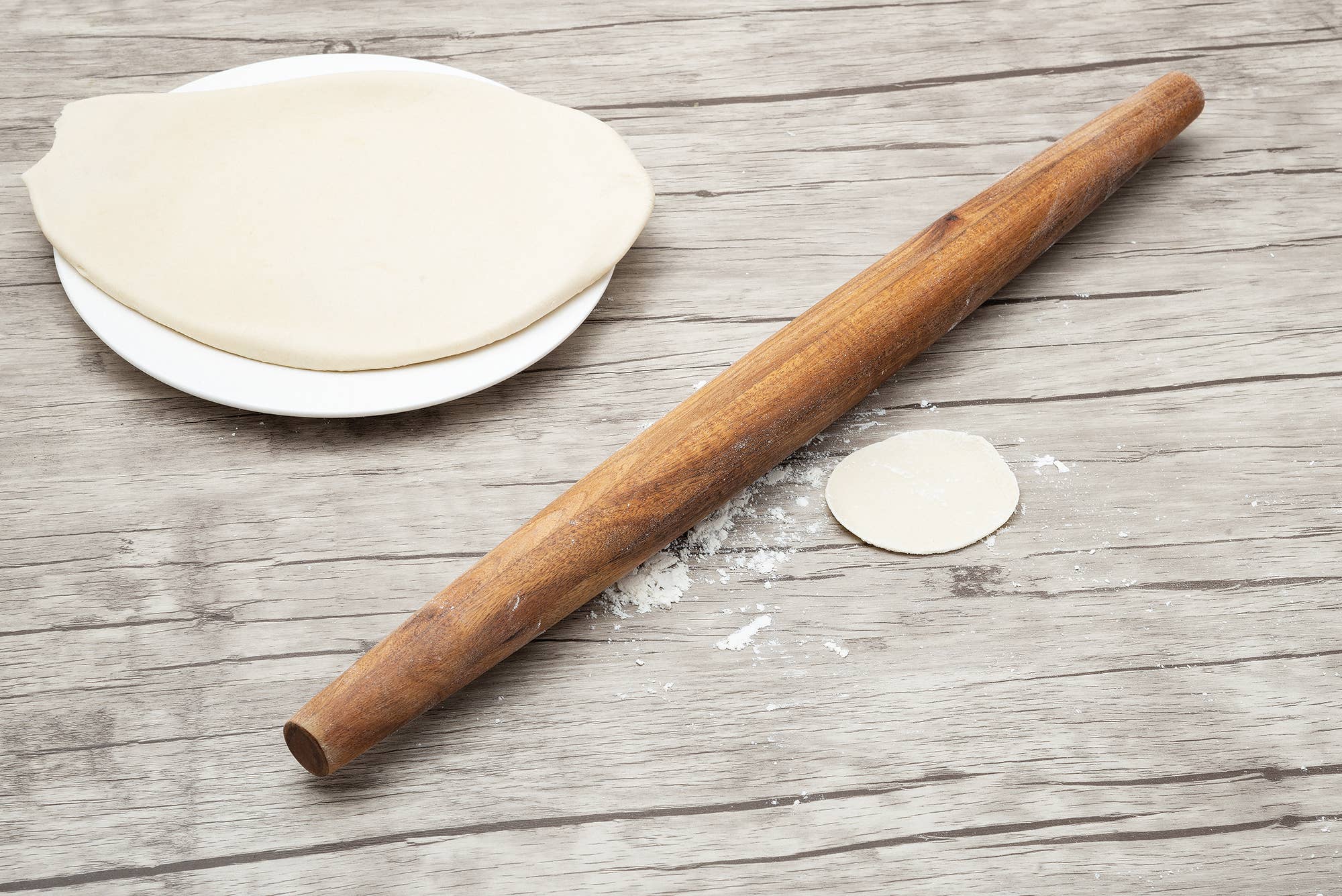 Ironwood French rolling pin acacia wood close-up
