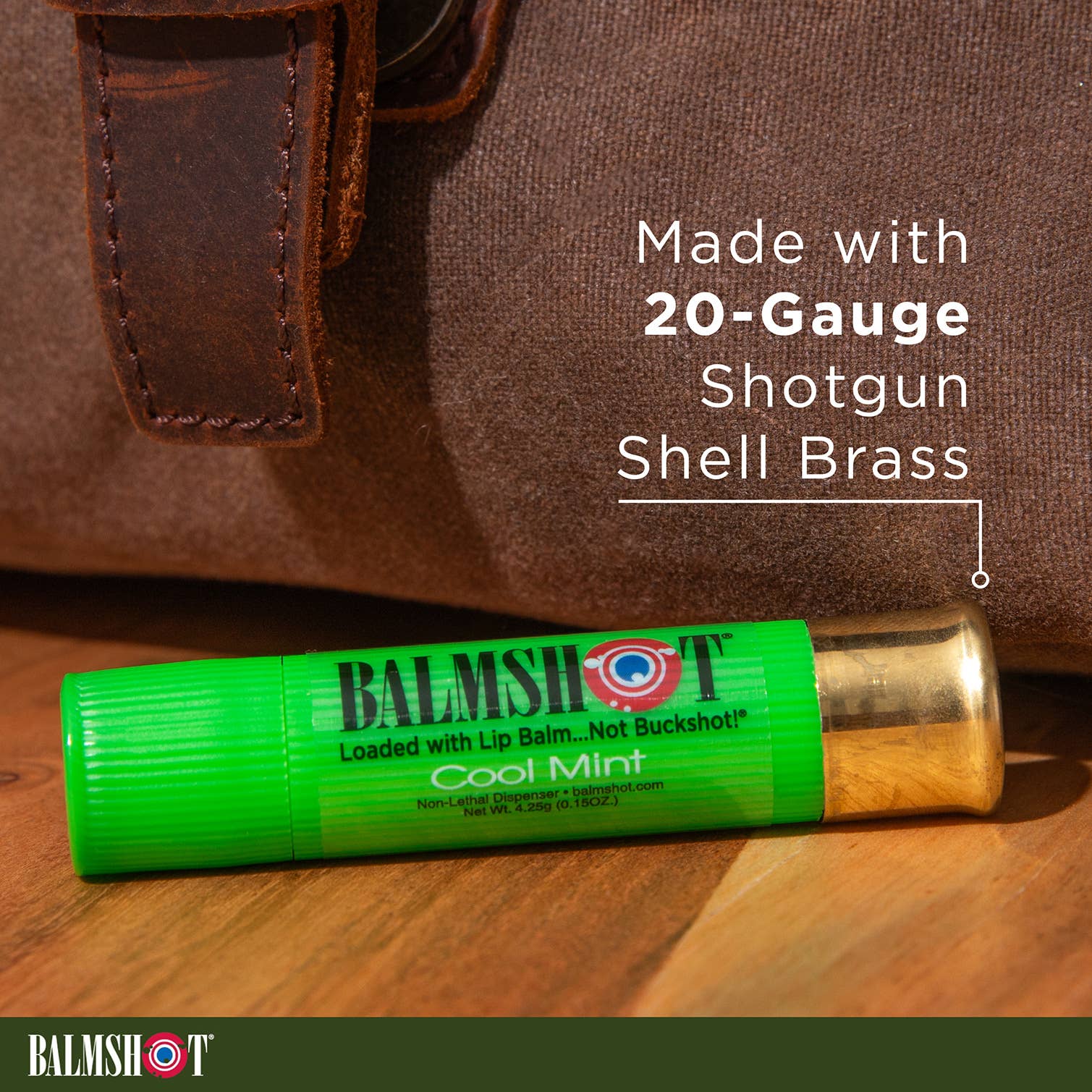 Shotgun Shell Lip Balm | Cool Mint Camo | SPF 15 | 24 Pack