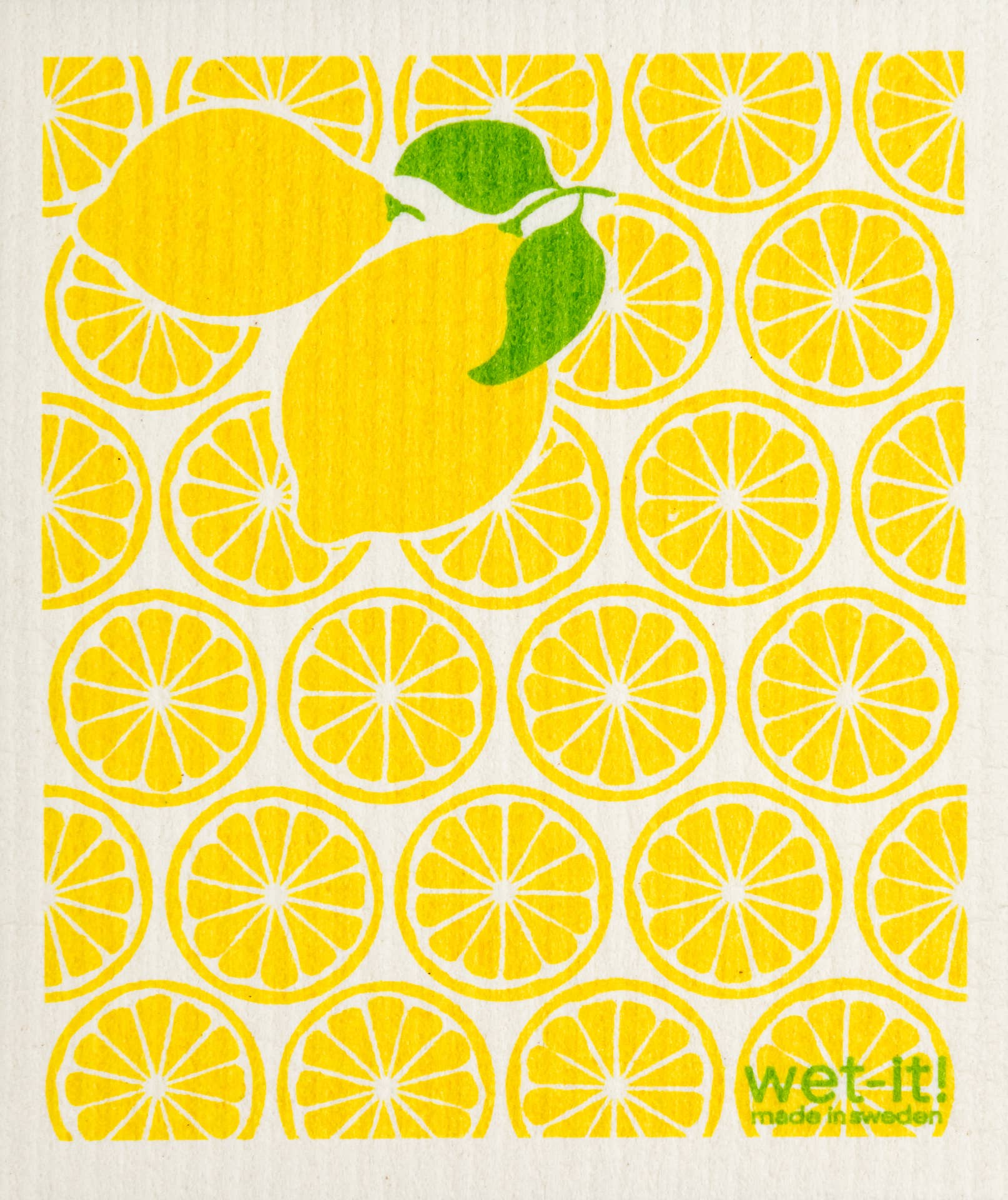 Lemonade Swedish Cloth with bright lemon design