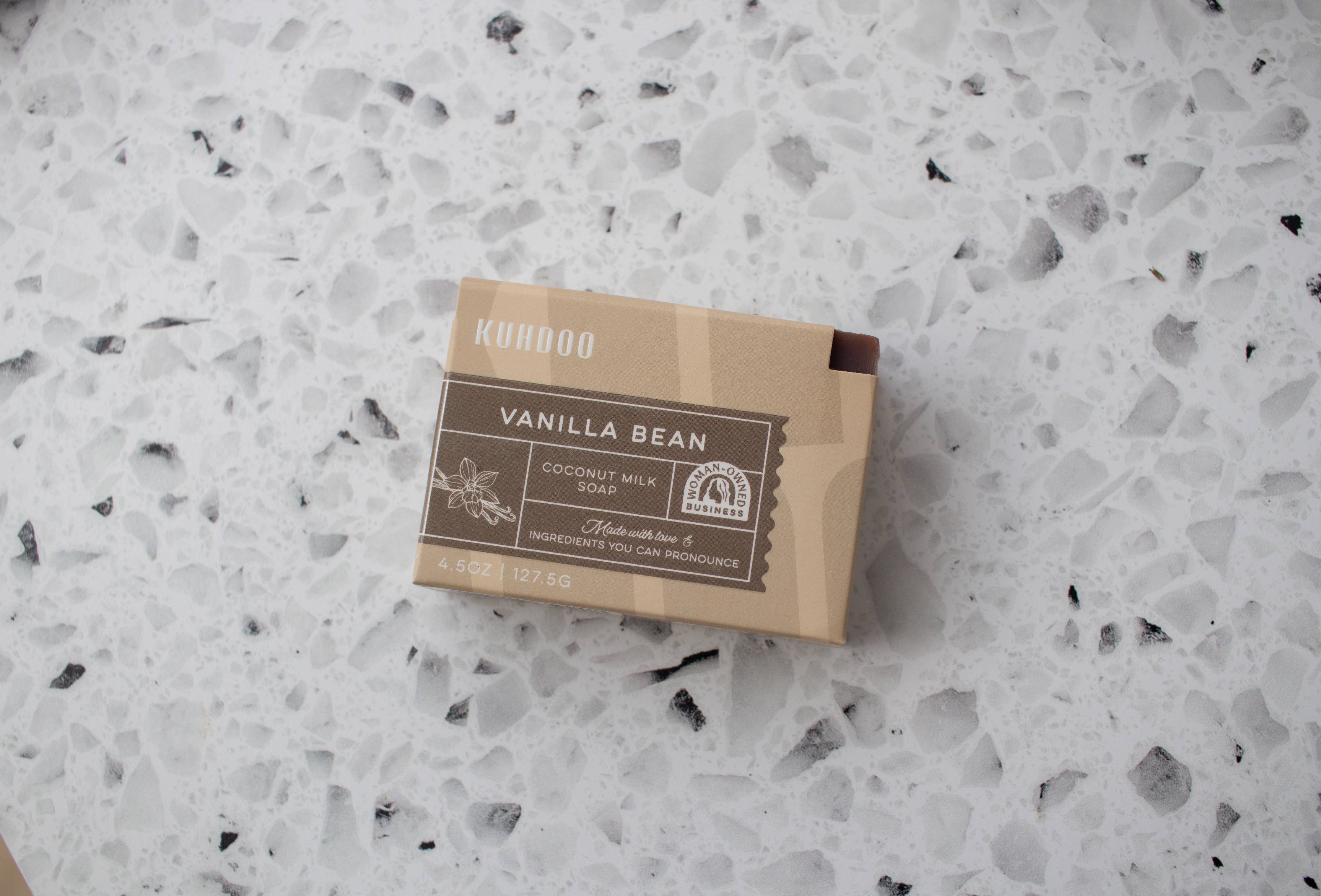 Vanilla Bean bar soap side angle view