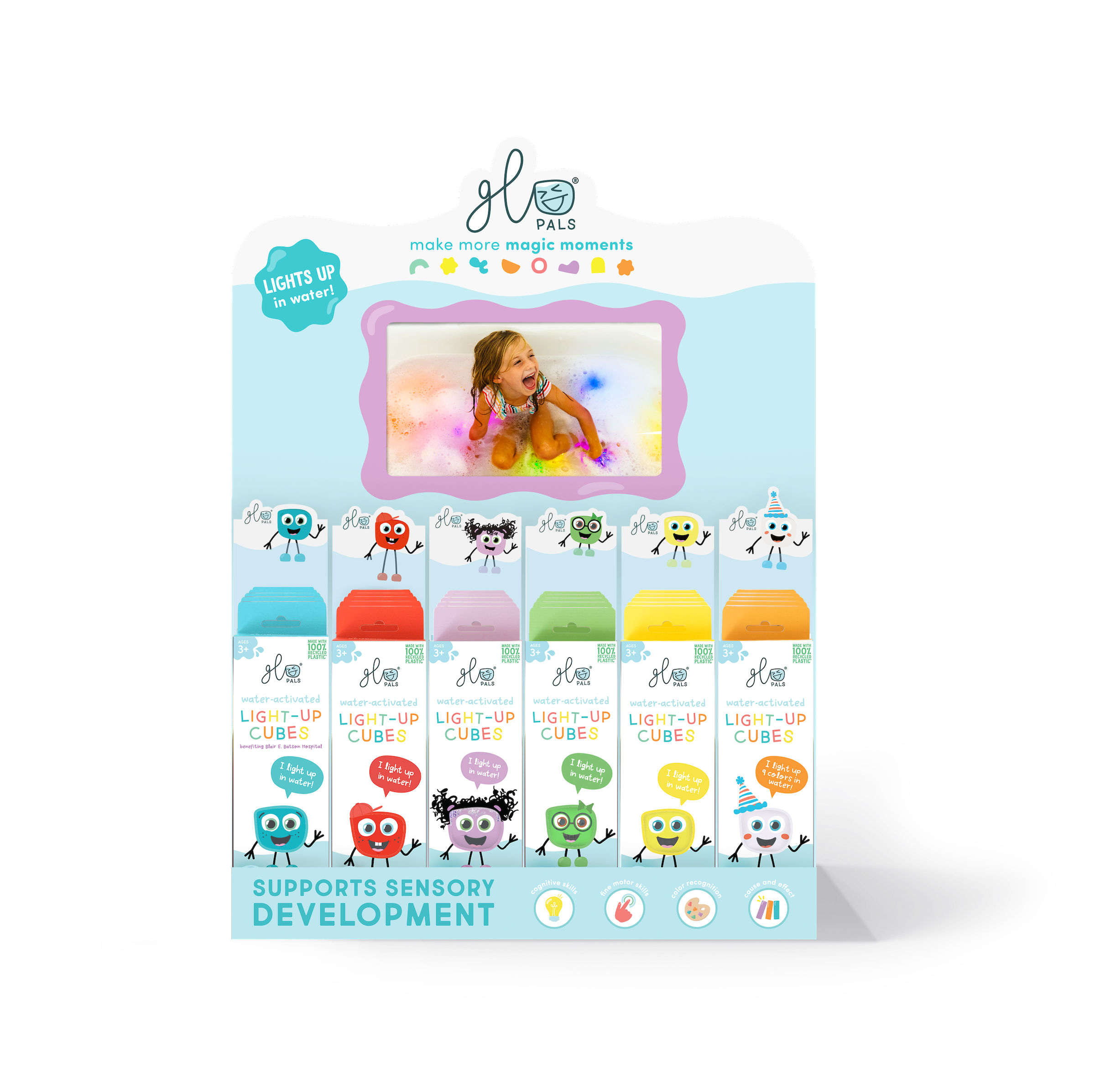 Glo Pals 4-Pack Display with LCD Screen retail unit