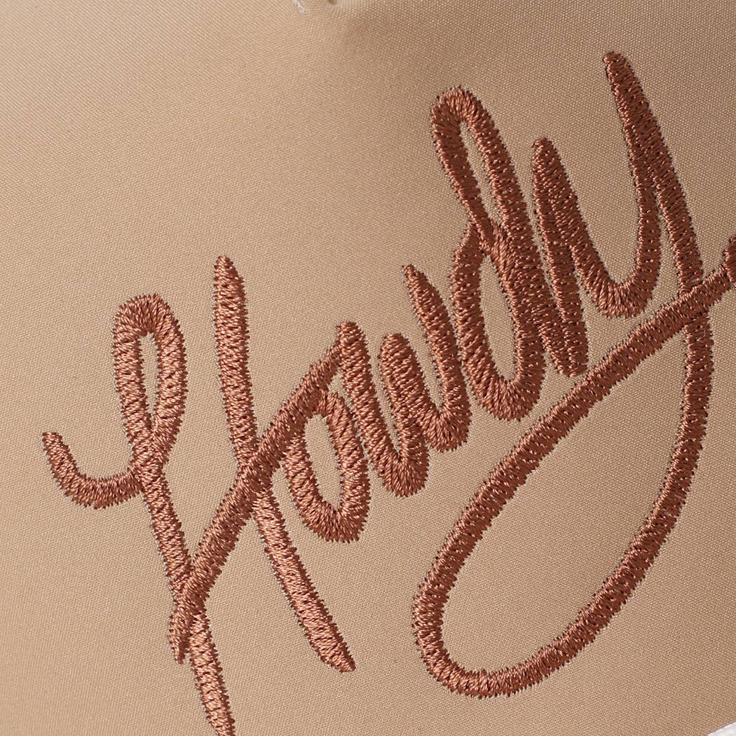 Howdy embroidered premium rope strap trucker hat additional color