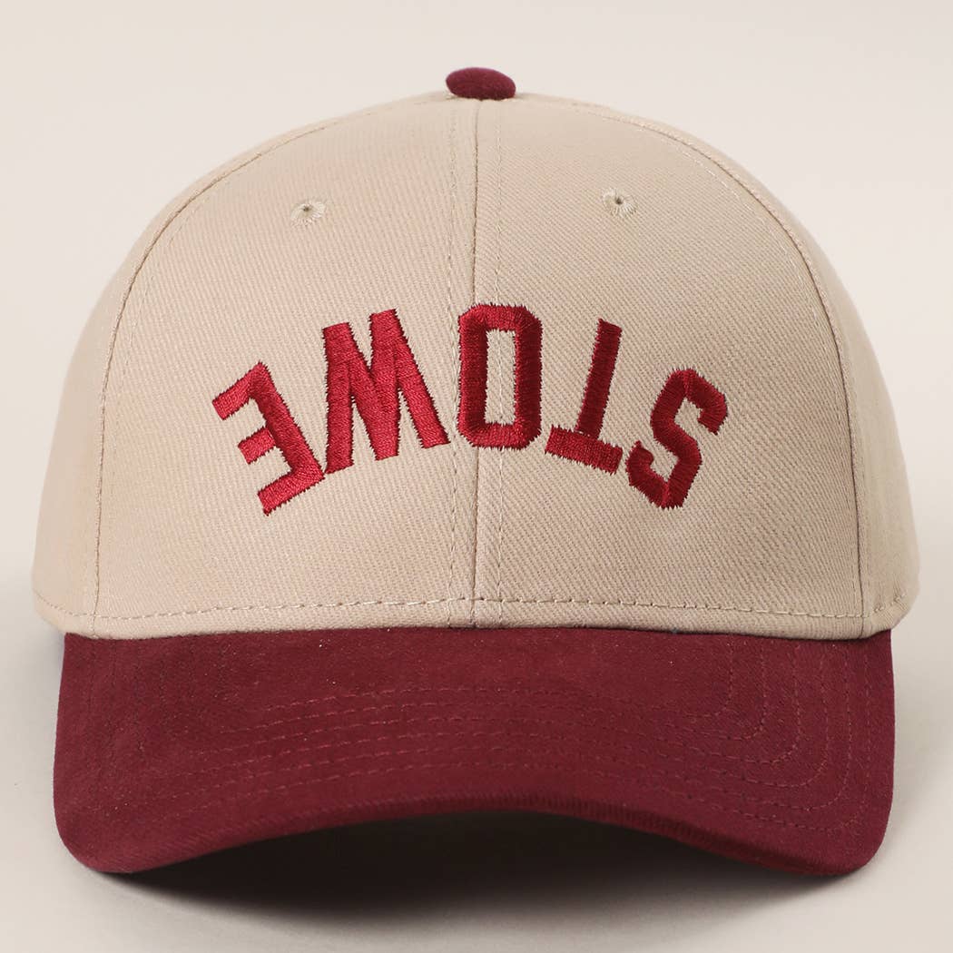 OTTO 6 Panel Cap with upside down custom embroidery detail