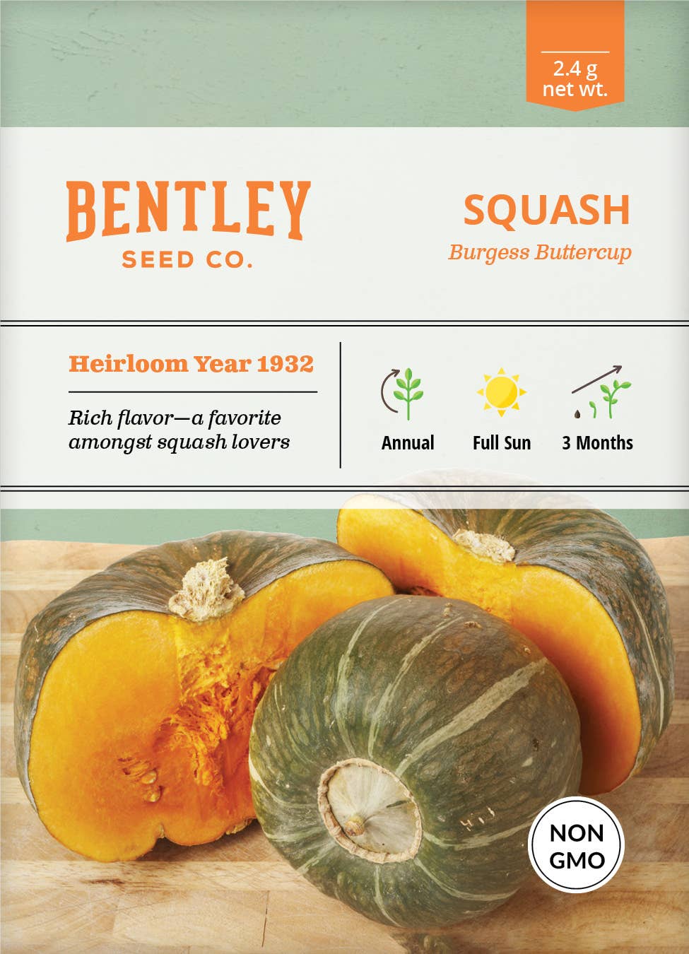 Brim Seed Co. Buttercup Burgess Squash seed packet