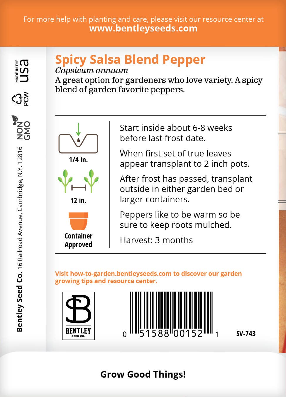 Spicy Salsa Blend peppers in assorted colors
