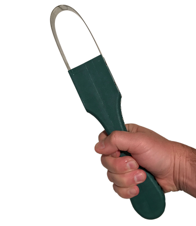 Garden Ninja Loop Weeder cutting weeds at soil level