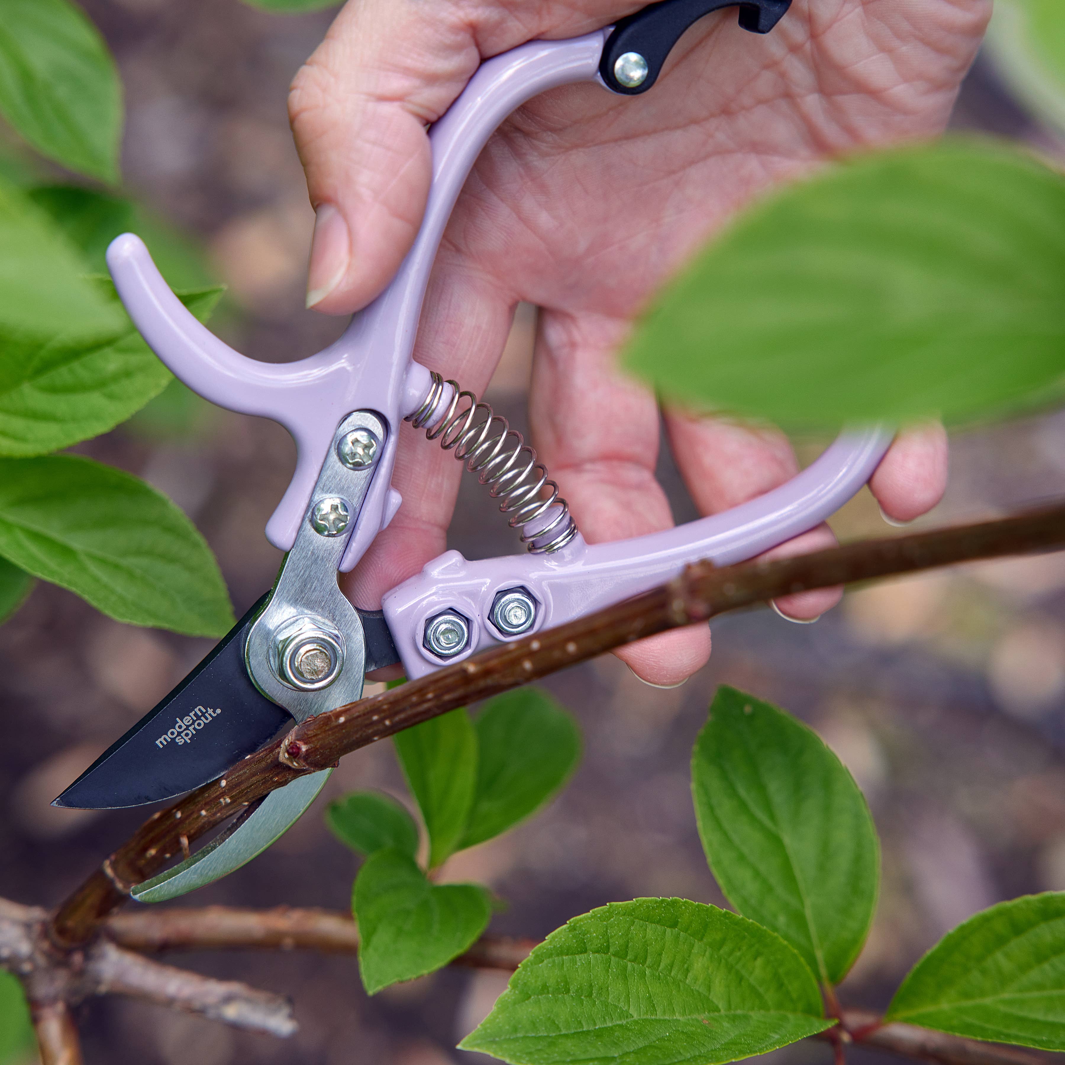 Colorful garden pruners with ergonomic handles