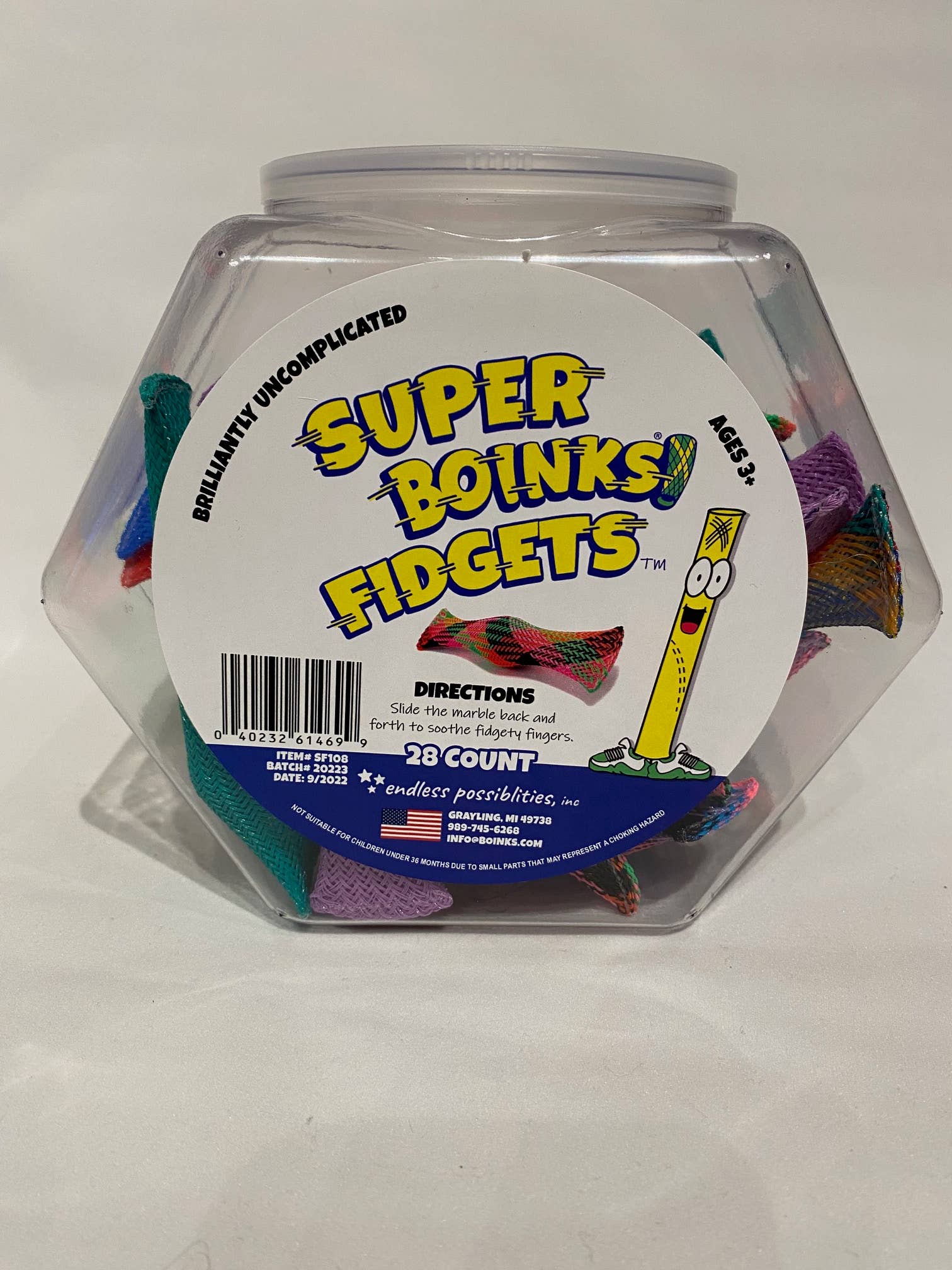 Super Boinks fidget toys in assorted colors