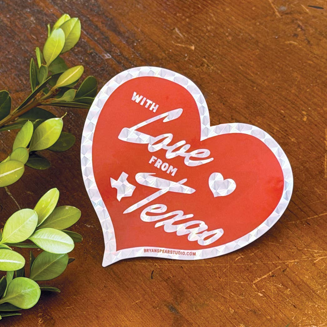 With Love From Texas Sticker