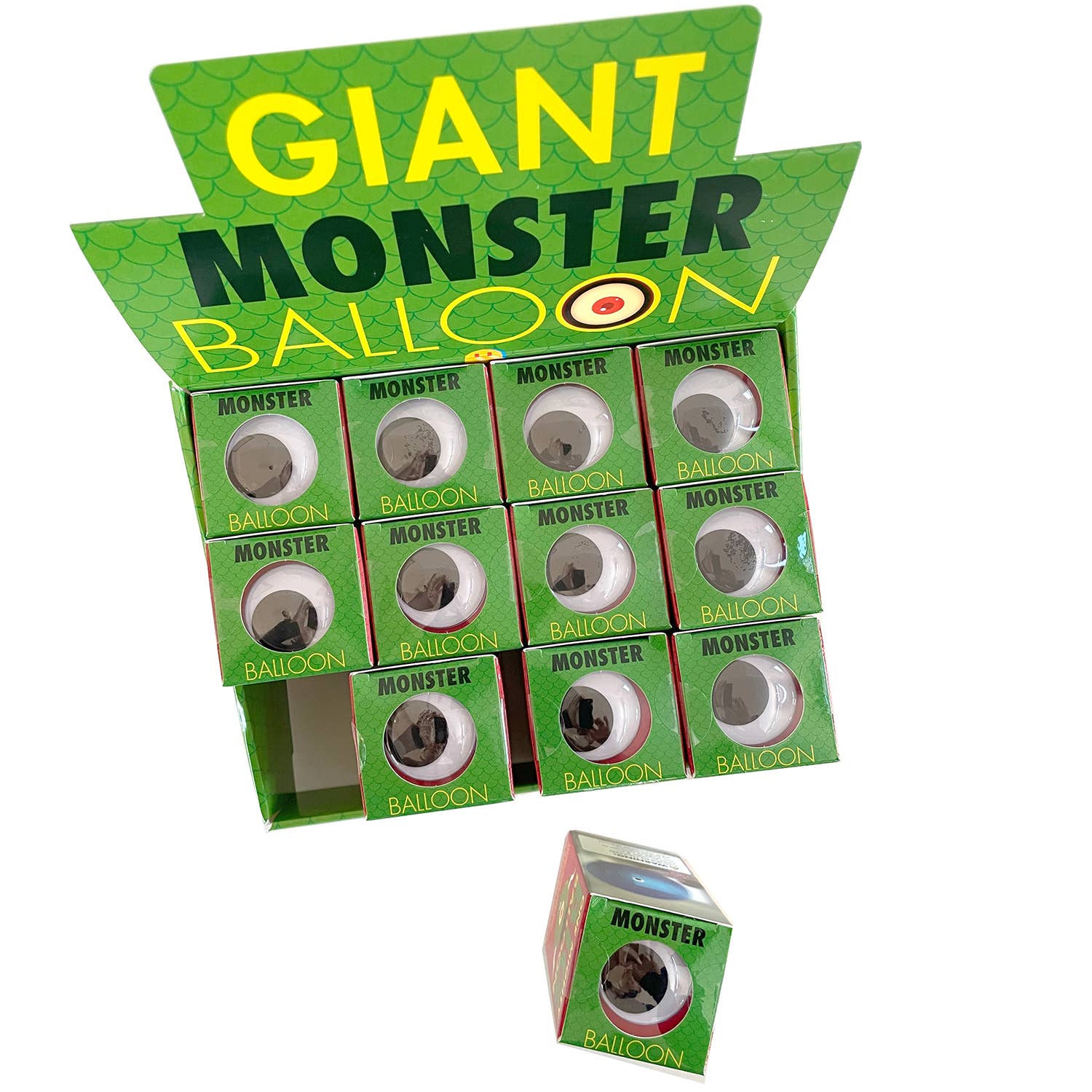 Monster Balloon inflated showing playful monster shape